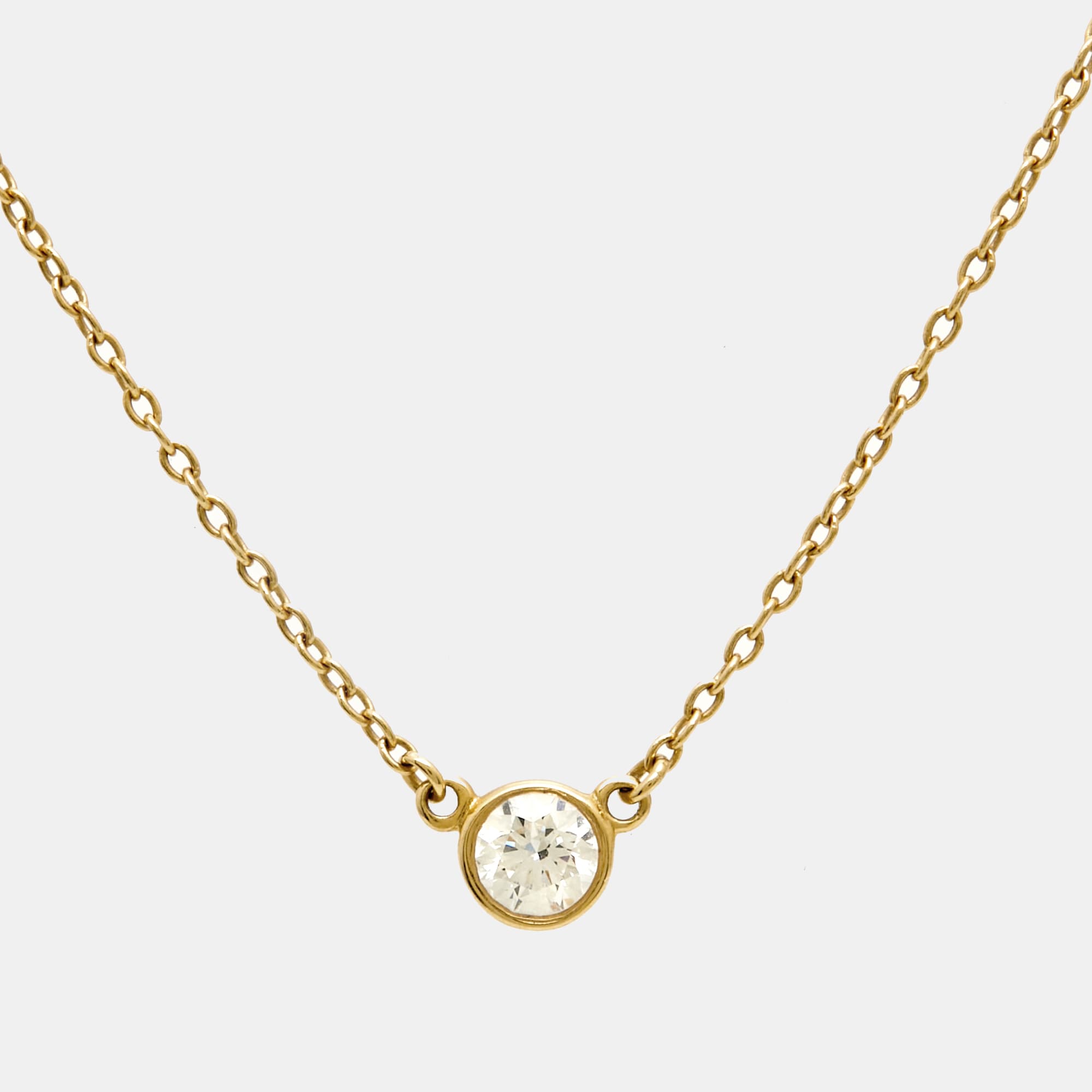 Tiffany & Co. Elsa Peretti Diamonds by the Yard 18k Yellow Gold Necklace
