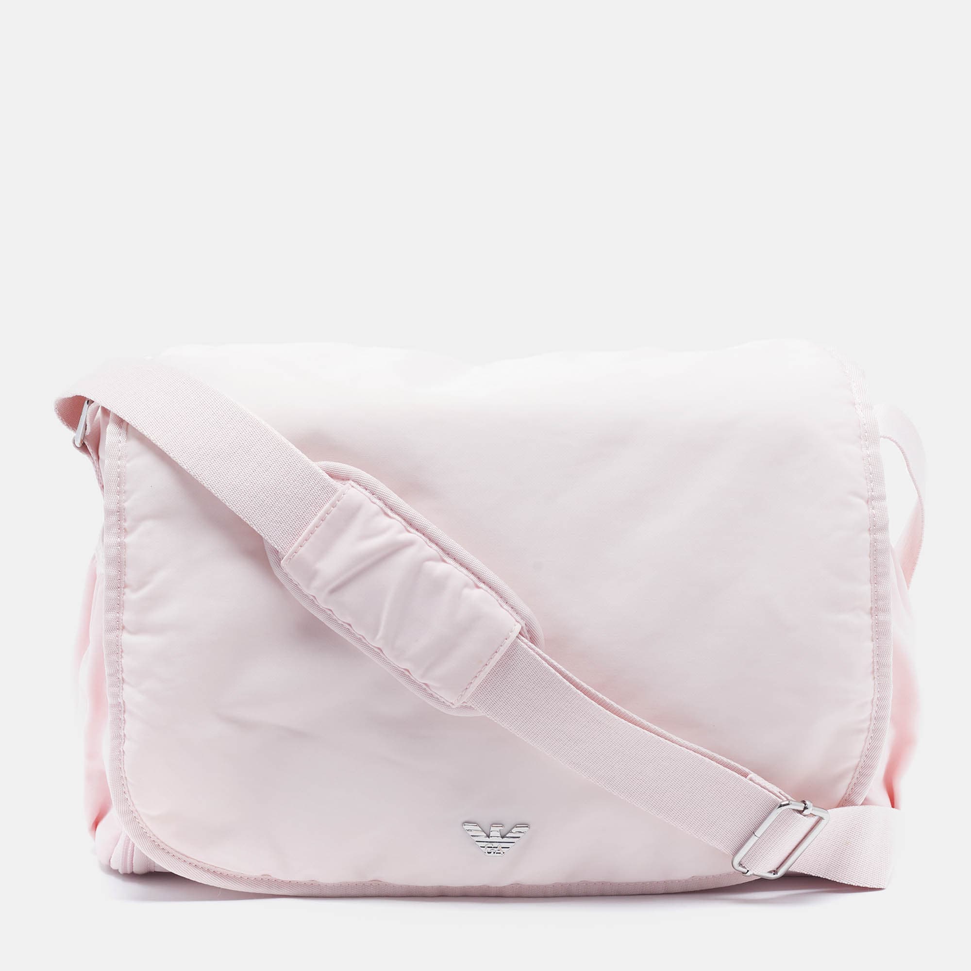 Emporio Armani Light Pink Nylon Diaper Bag