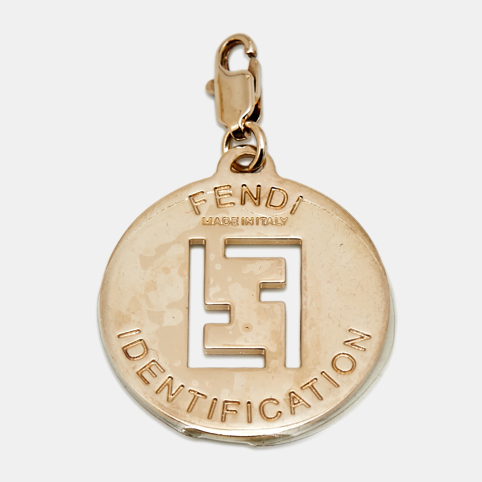 Fendi FF Identification Gold Tone Charm