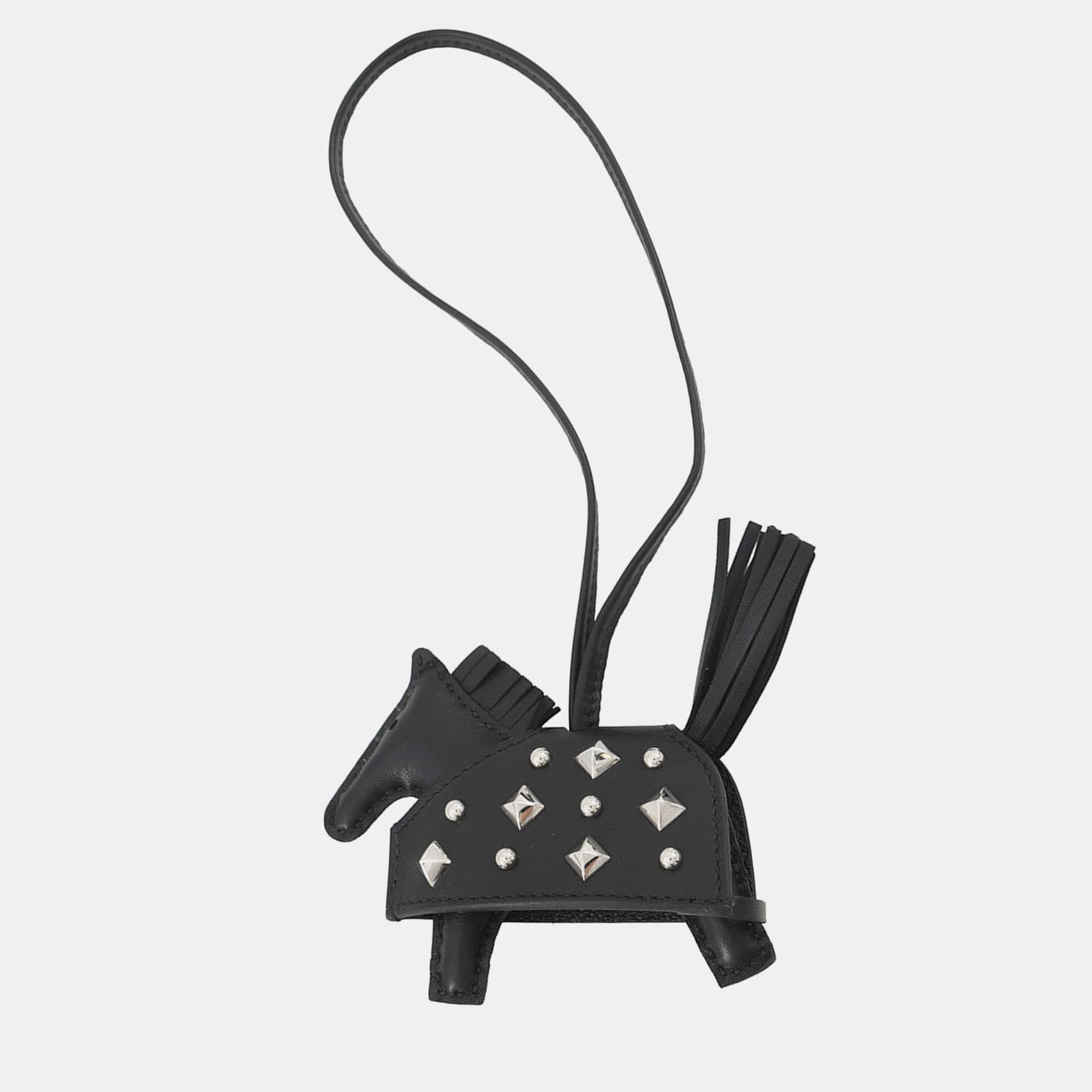 Hermes Rodeo Robeo Padlock Black Lambskin