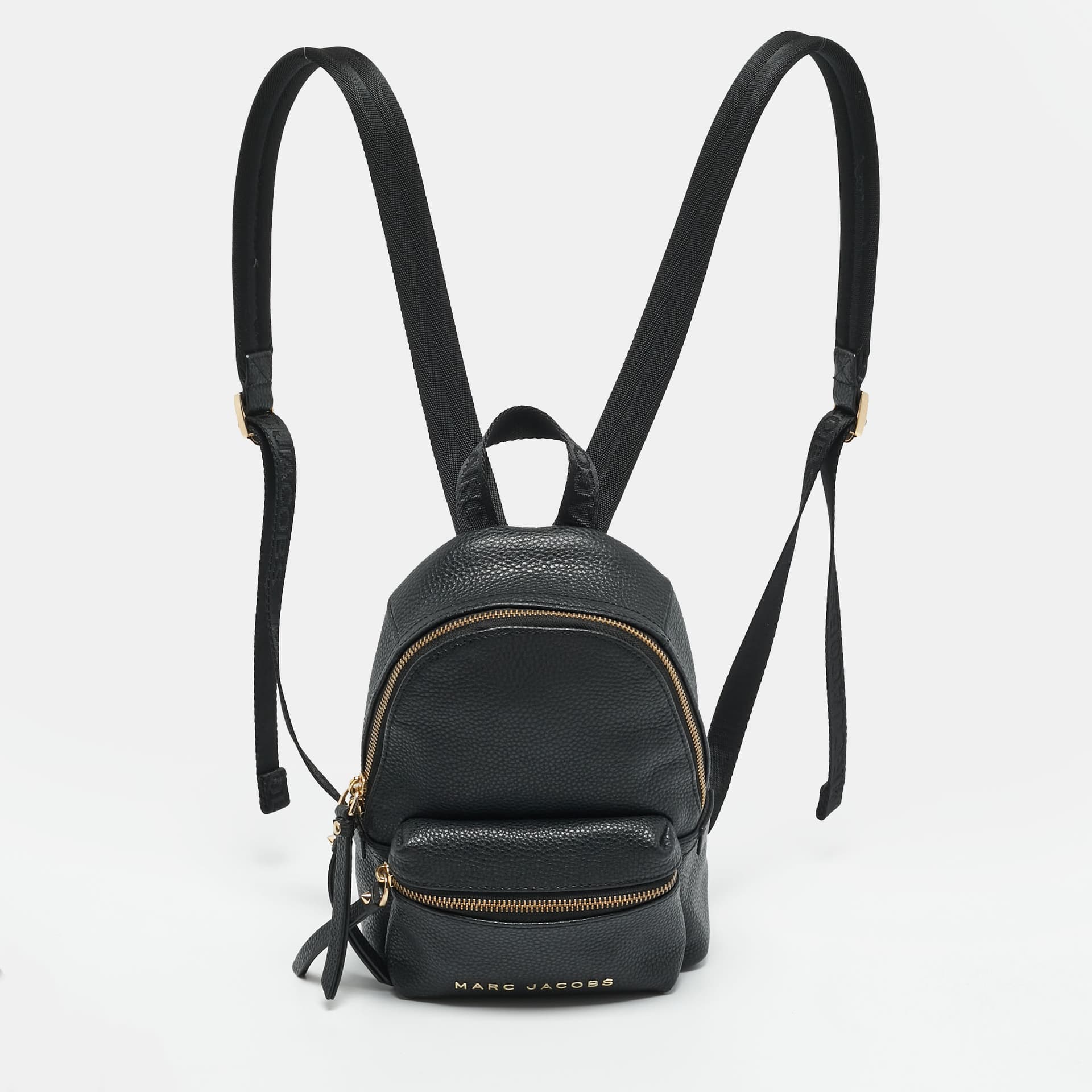 Marc Jacobs Explorer Mini Black Leather and Nylon Backpack