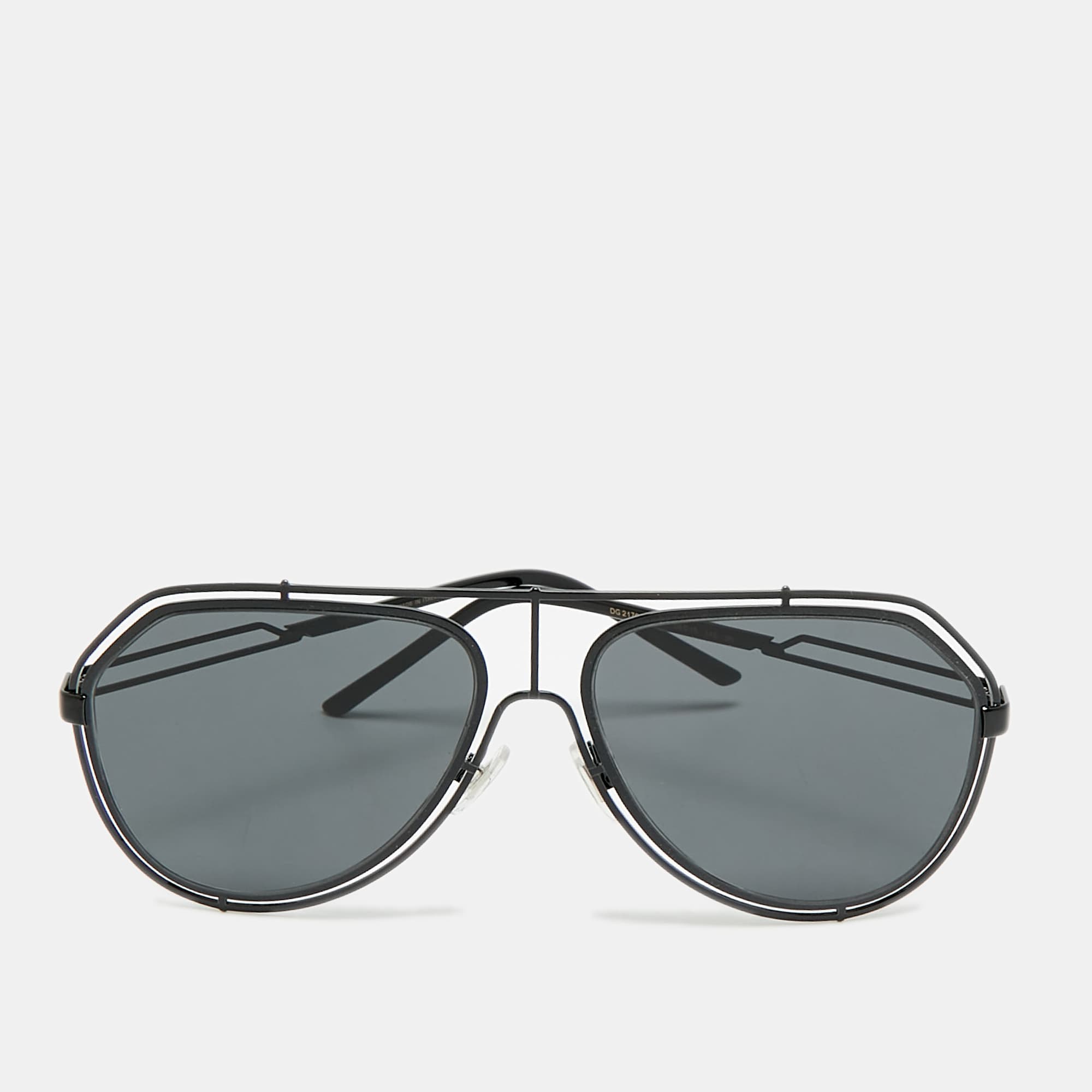 Dolce & Gabbana Black DG2176 Aviator Sunglasses