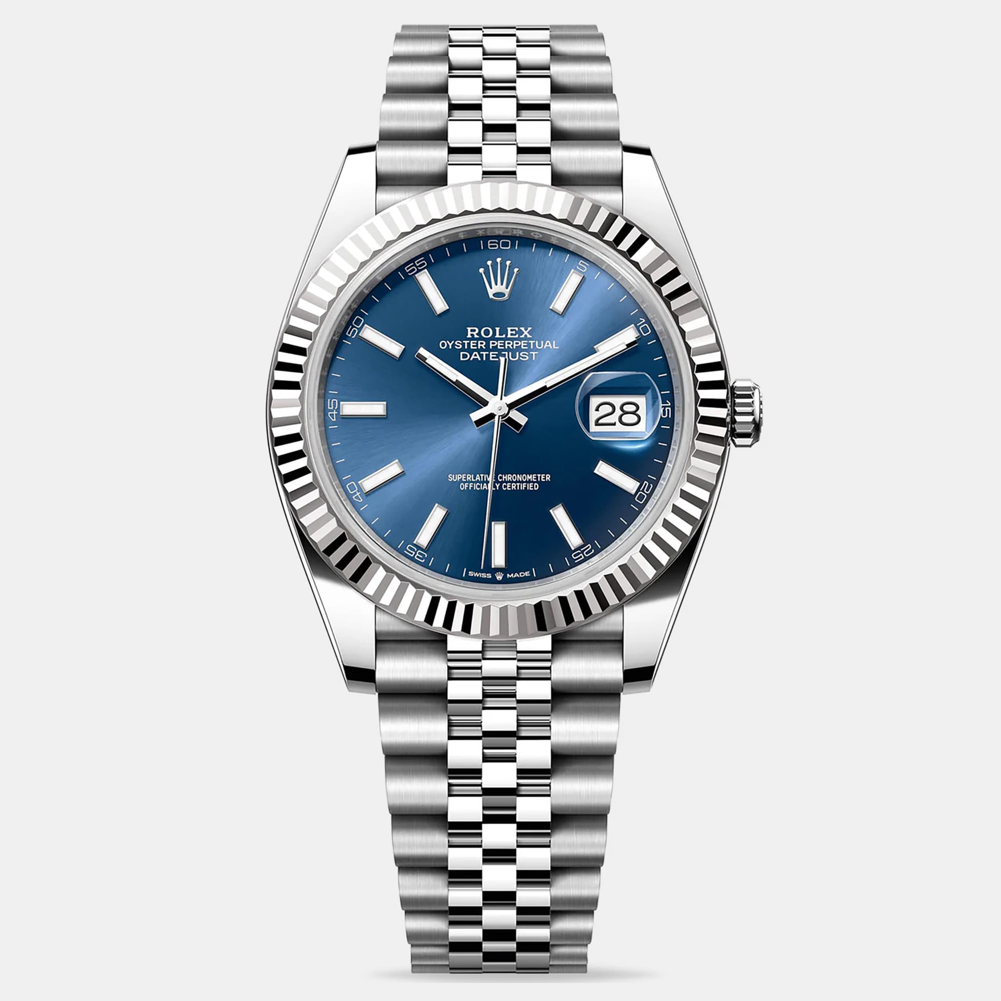 Rolex Datejust 126334-0002 Blue Index Men's Wristwatch 41mm