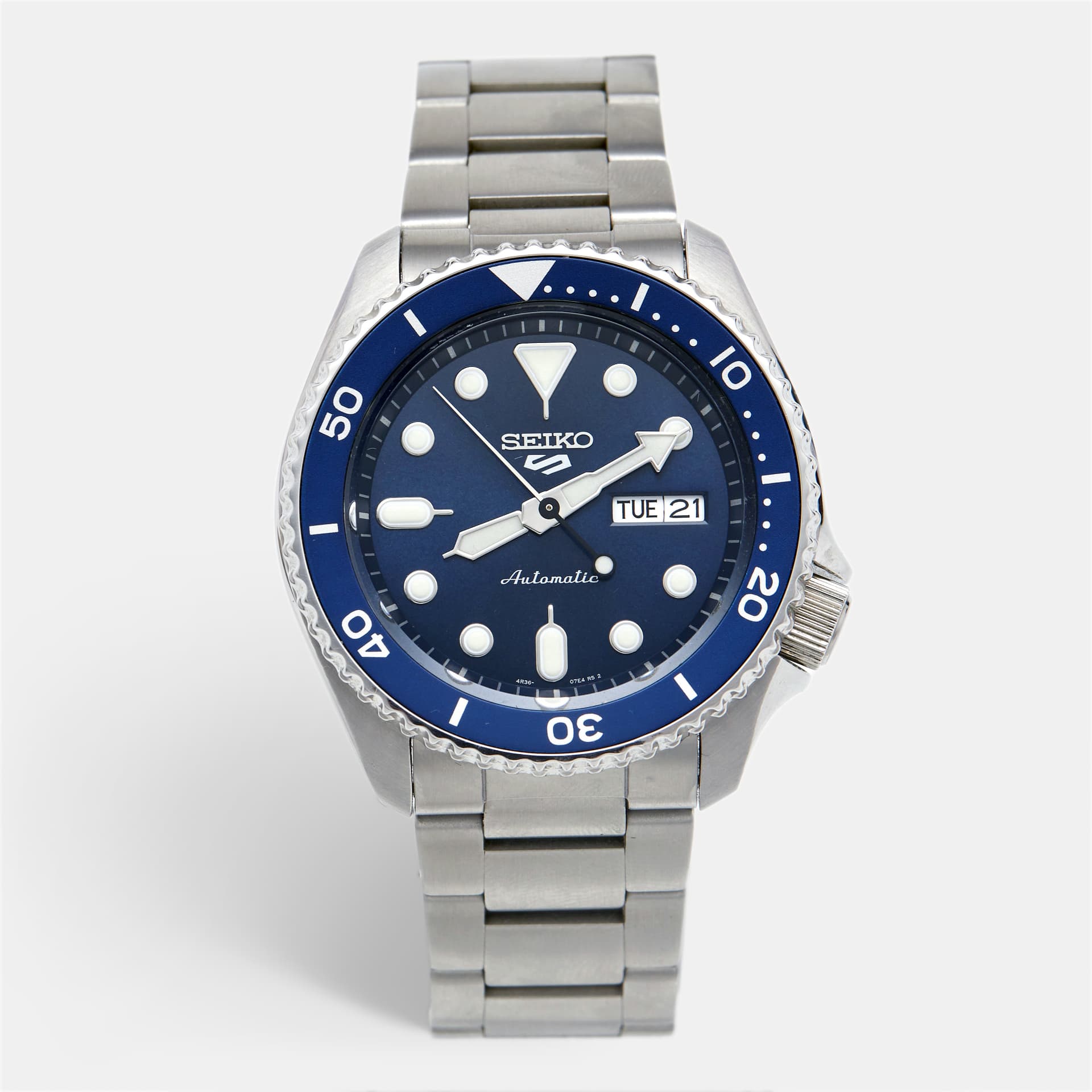 Seiko 5 Sport SRPD51K1 Blue Dial Stainless Steel Men's Wristwatch 42 mm