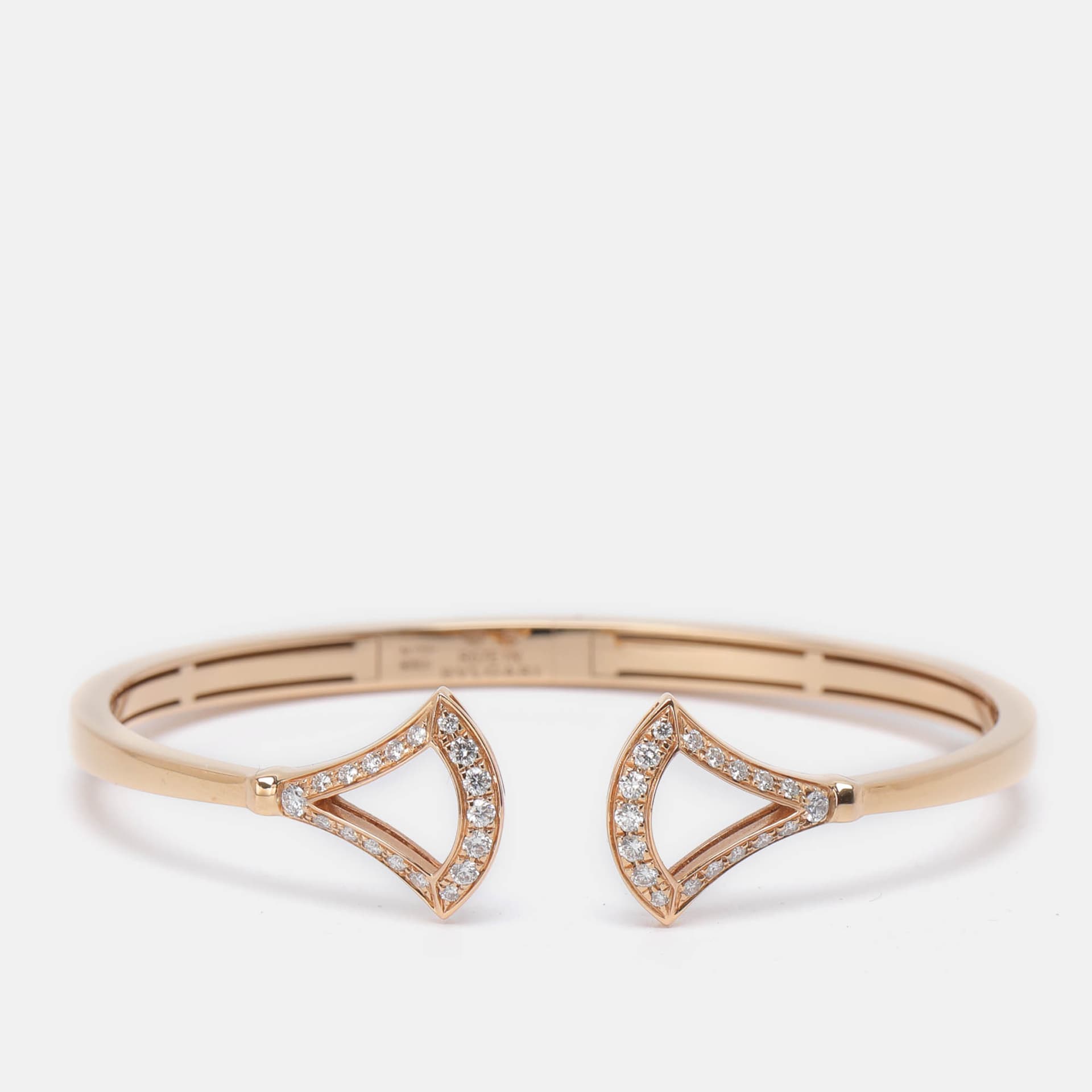 Bvlgari Divas' Dream Diamond 18k Rose Gold Bangle Bracelet cm