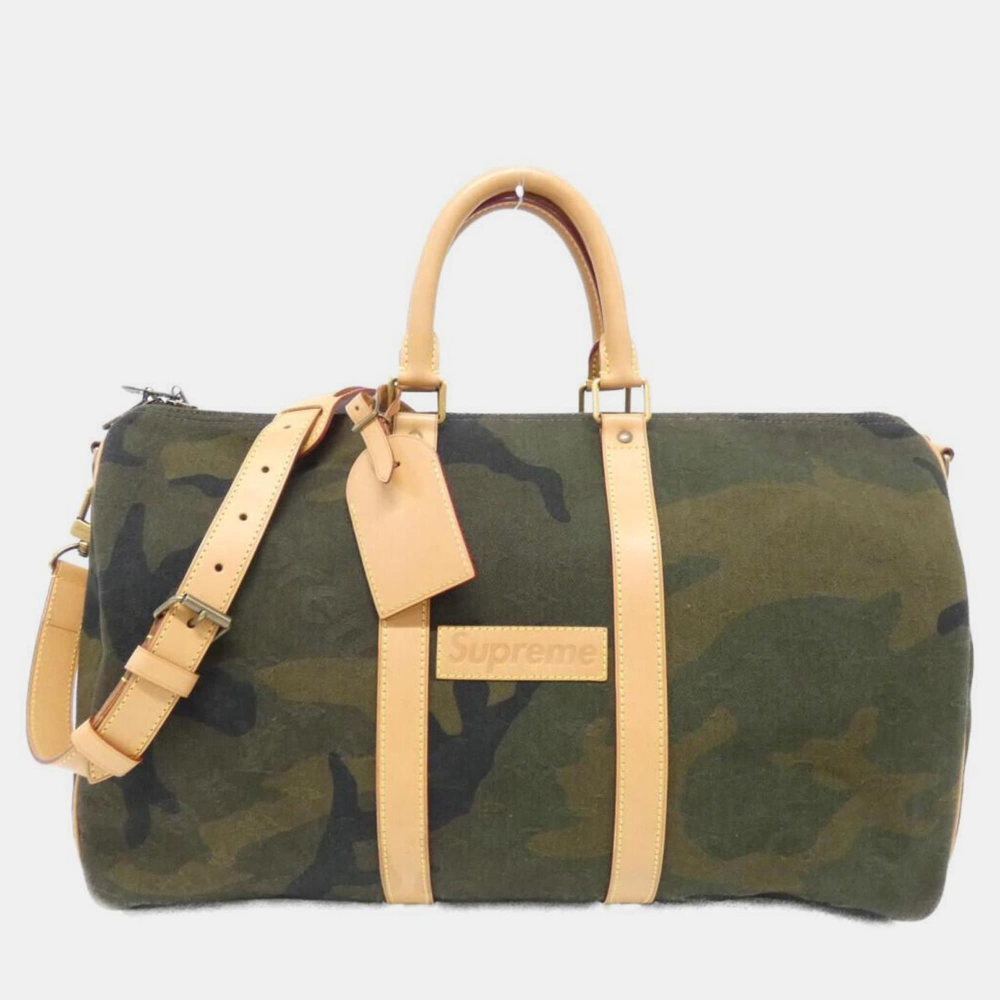 Louis Vuitton (Supreme) Keepall Bandouliere 45cm Boston Bag