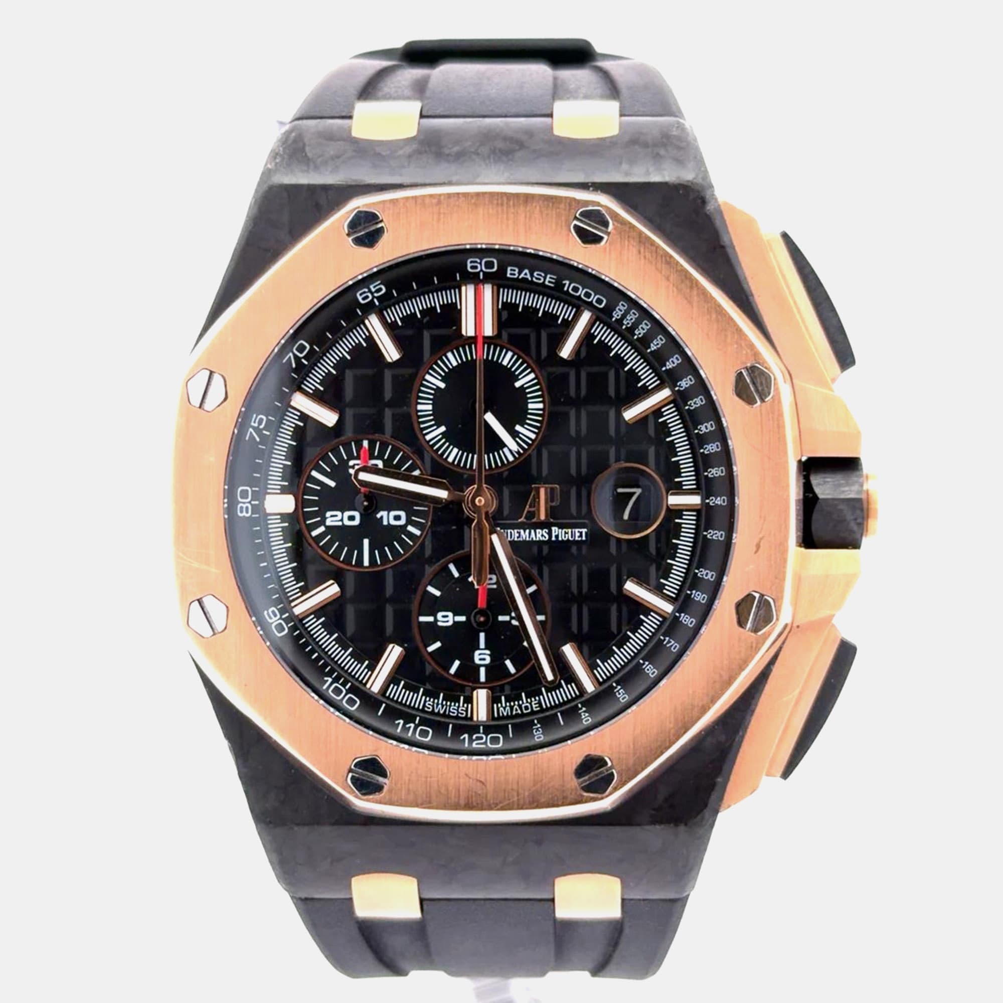 Audemars Piguet Royal Oak Offshore Chronograph 26406FR.OO.A002CA.01 Black Rose Gold, Rubber Men Wristwatch 44mm