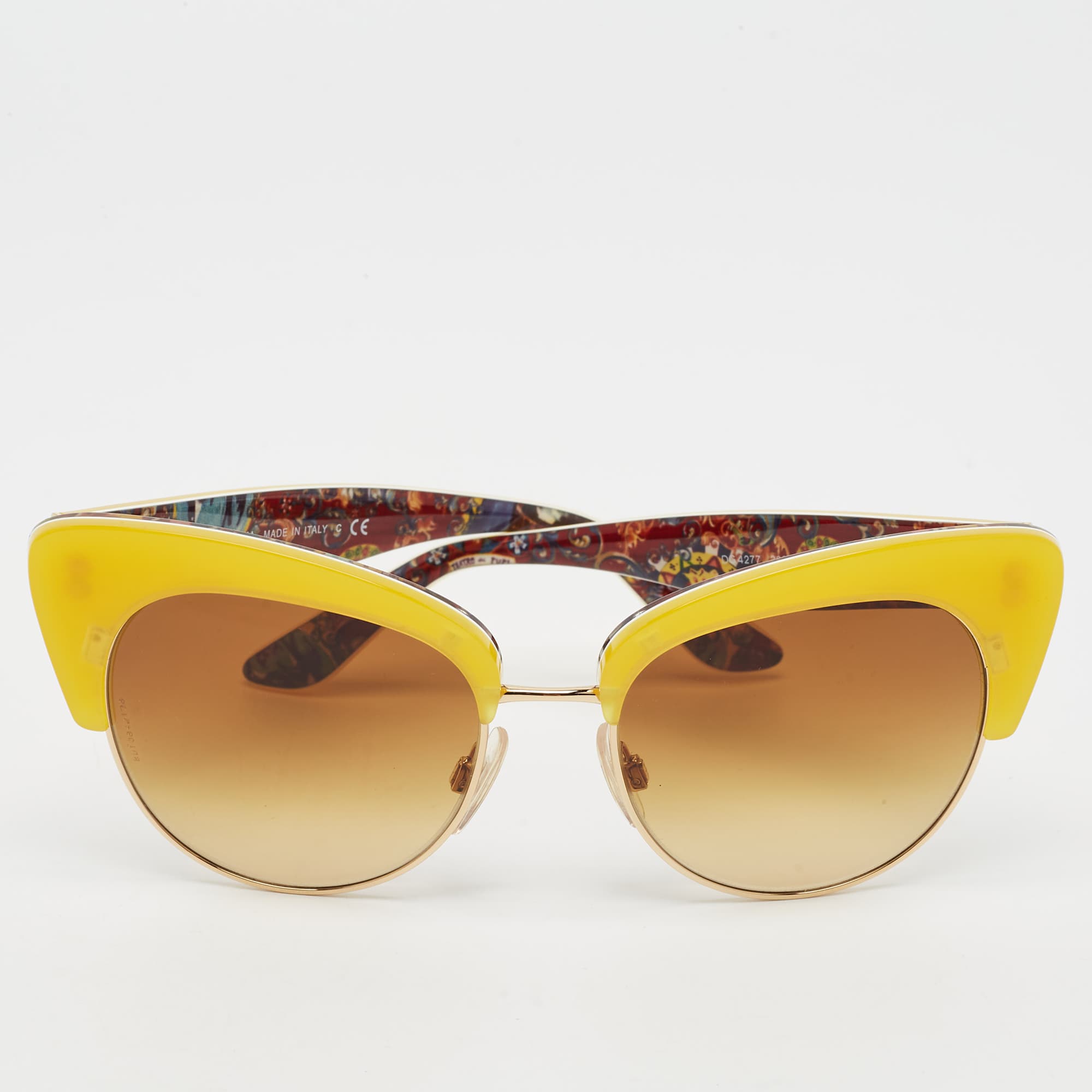 Dolce & Gabbana Yellow/Brown Gradient DG4277 Butterfly Sunglasses