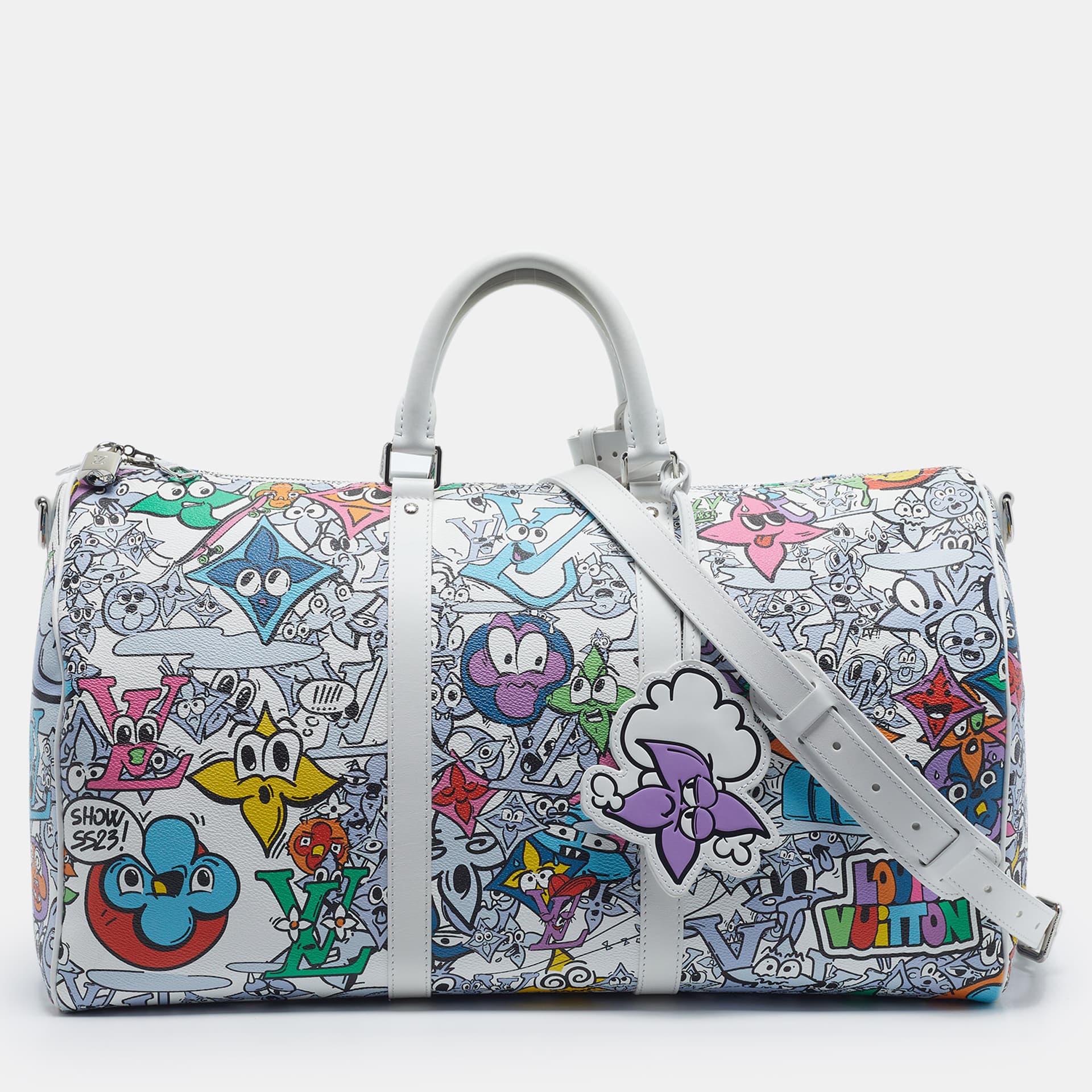 Louis Vuitton Keepall Bandouliere 50 Monogram Comics Duffel Bag