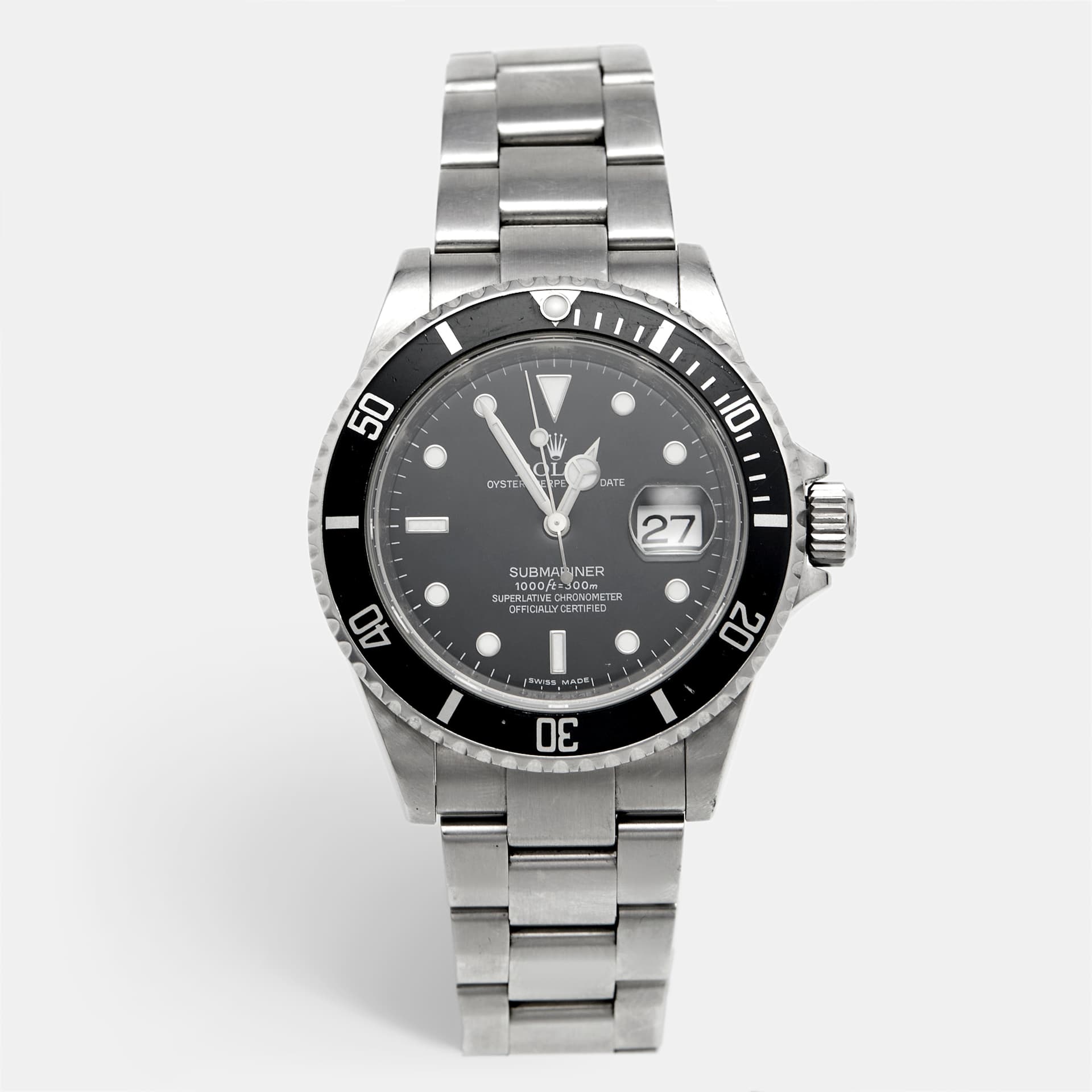 Rolex Submariner 16610T Black Dial Stainless Steel Men's Wristwatch 40mm