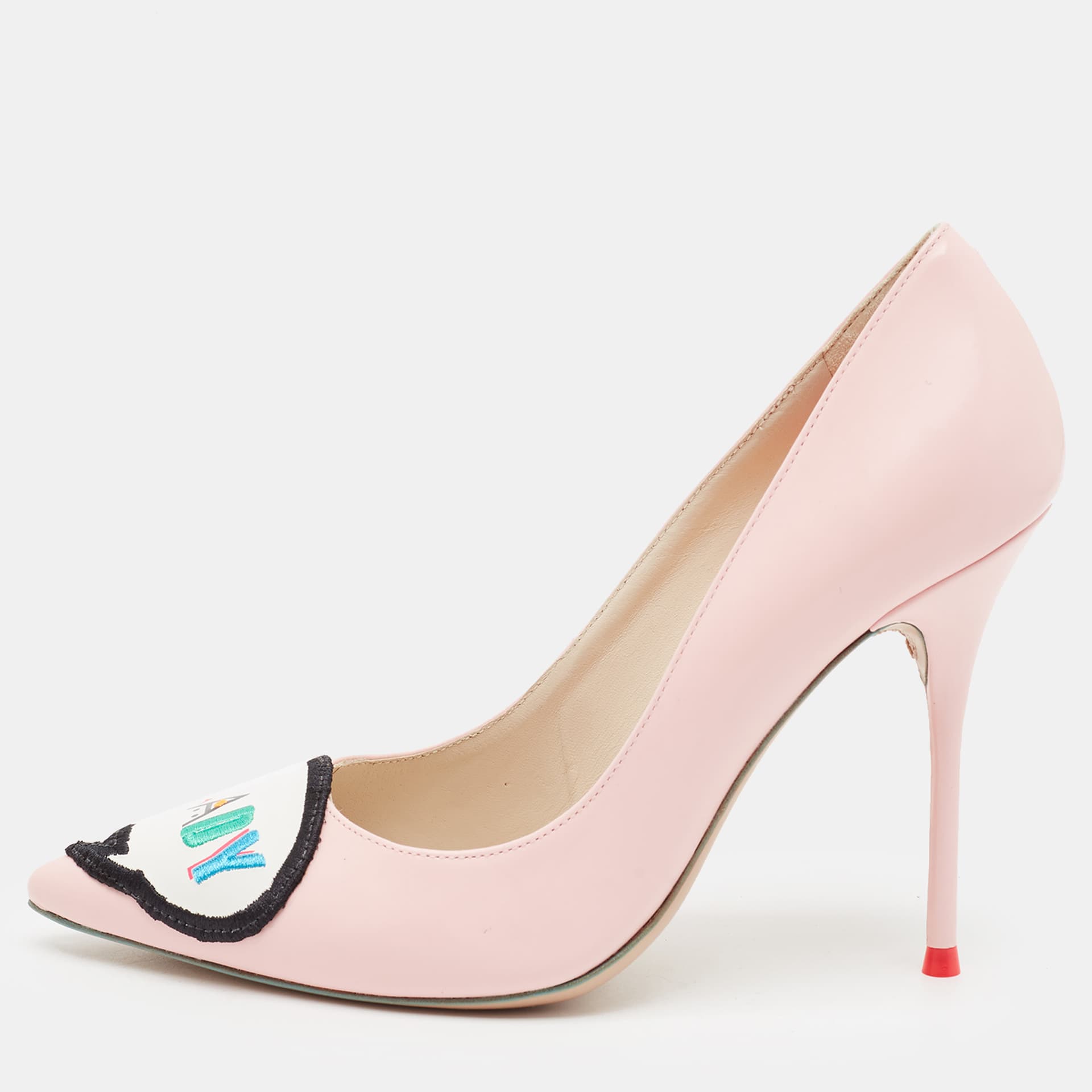 Sophia Webster Boss Lady Size 35 Pink Leather Pointed Toe Pumps