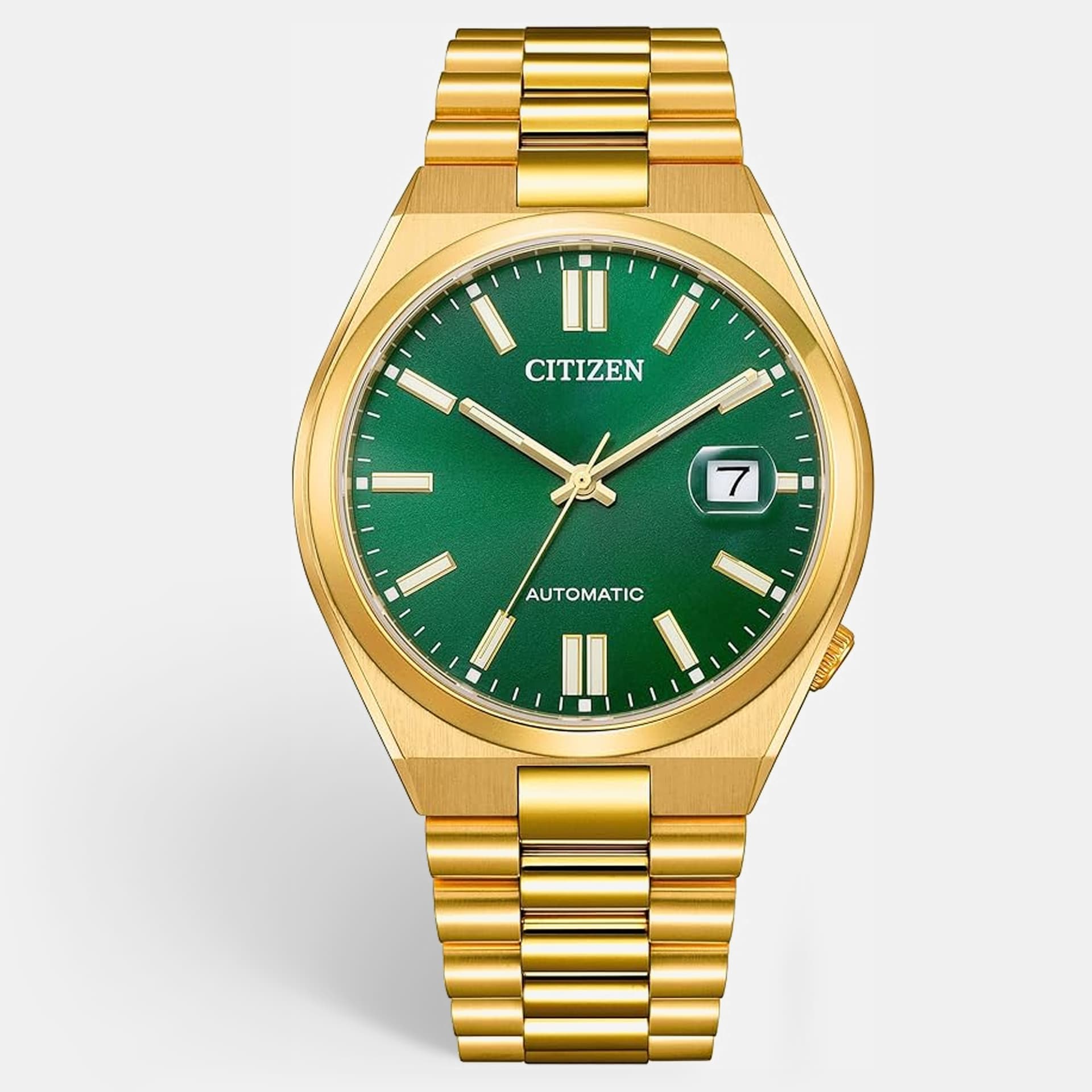 Citizen Tsuyosa NJ0152-51X Green Dial Gold Plated Stainless Steel Men's Wristwatch 40 mm