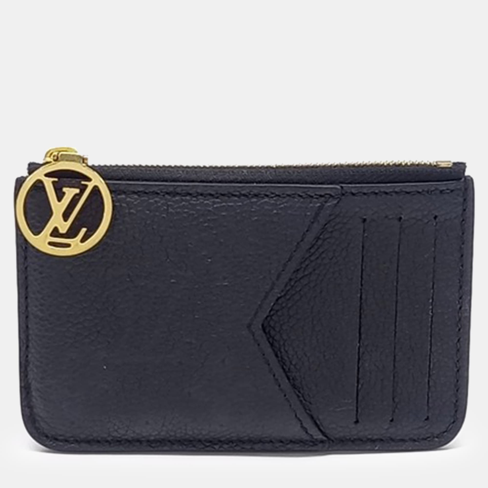 Louis Vuitton Black Leather Empreinte Romy Card Holder
