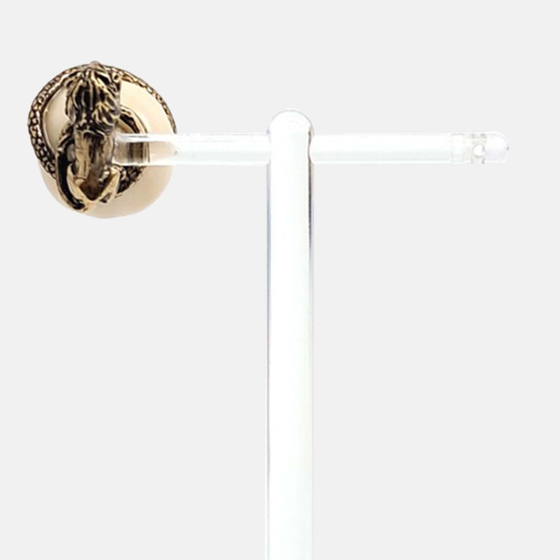Christian Dior Tribal Gold Lion Snake Earrings 1 PCS