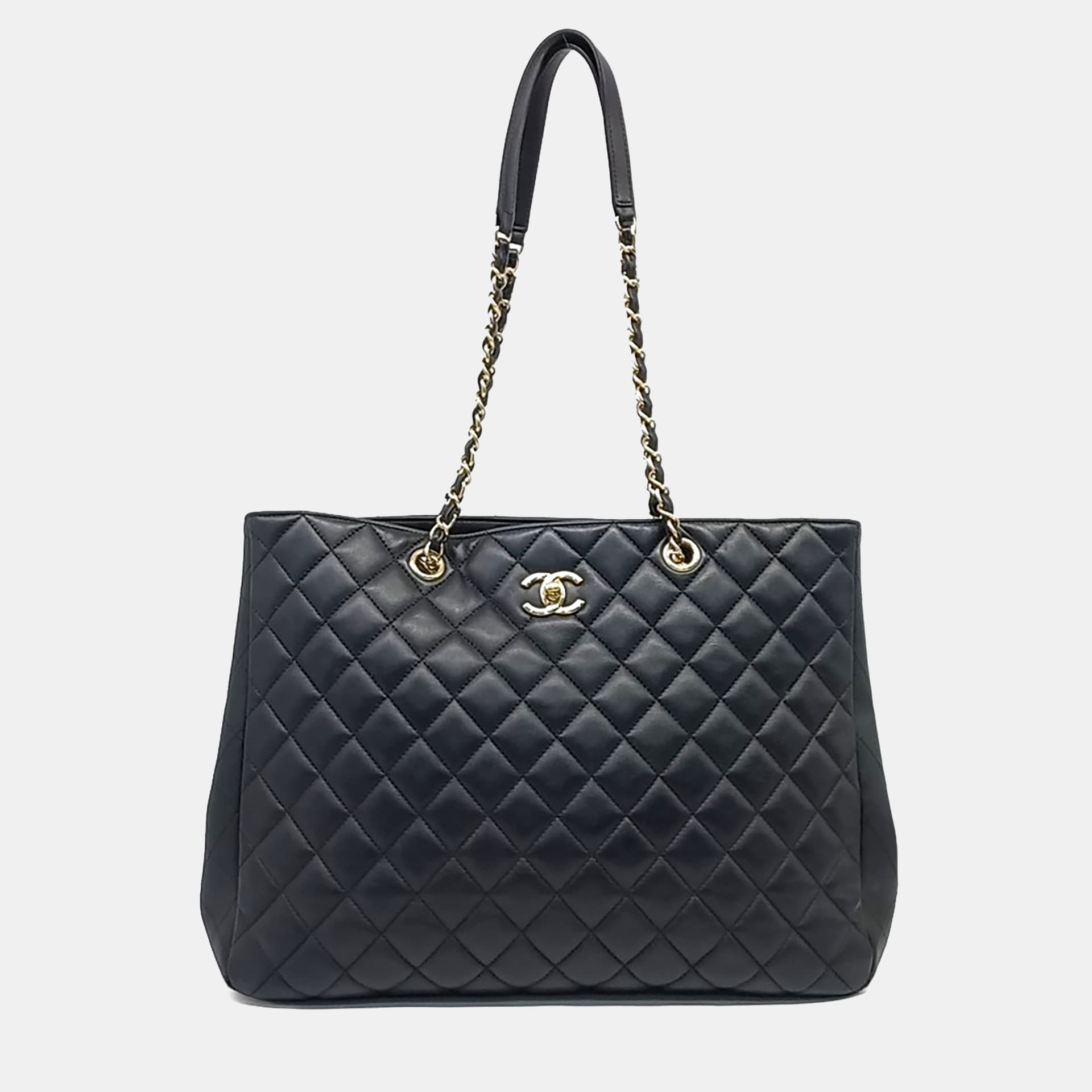 Chanel Black Leather Chain Shoulder Bag