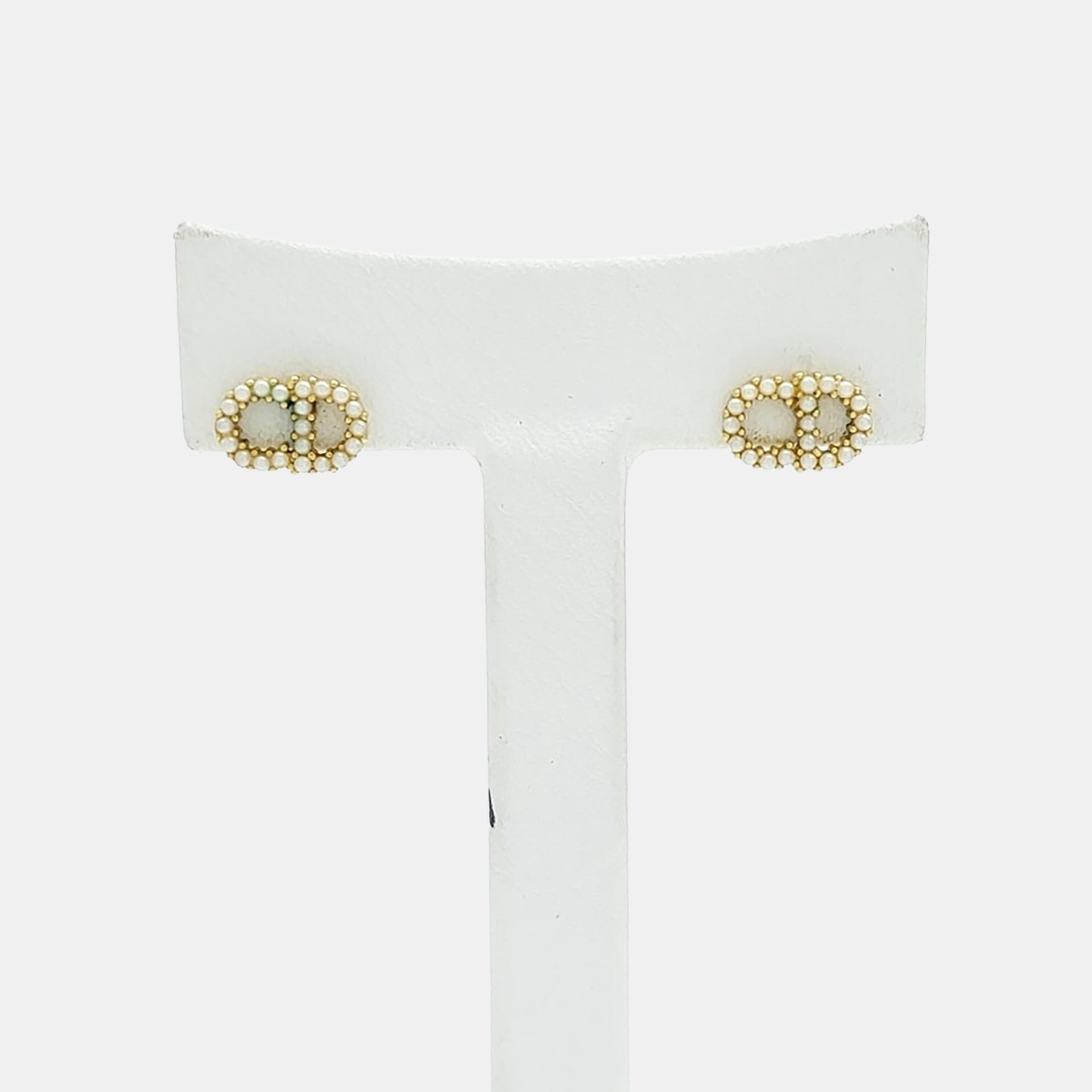 Christian Dior Metal logo earrings