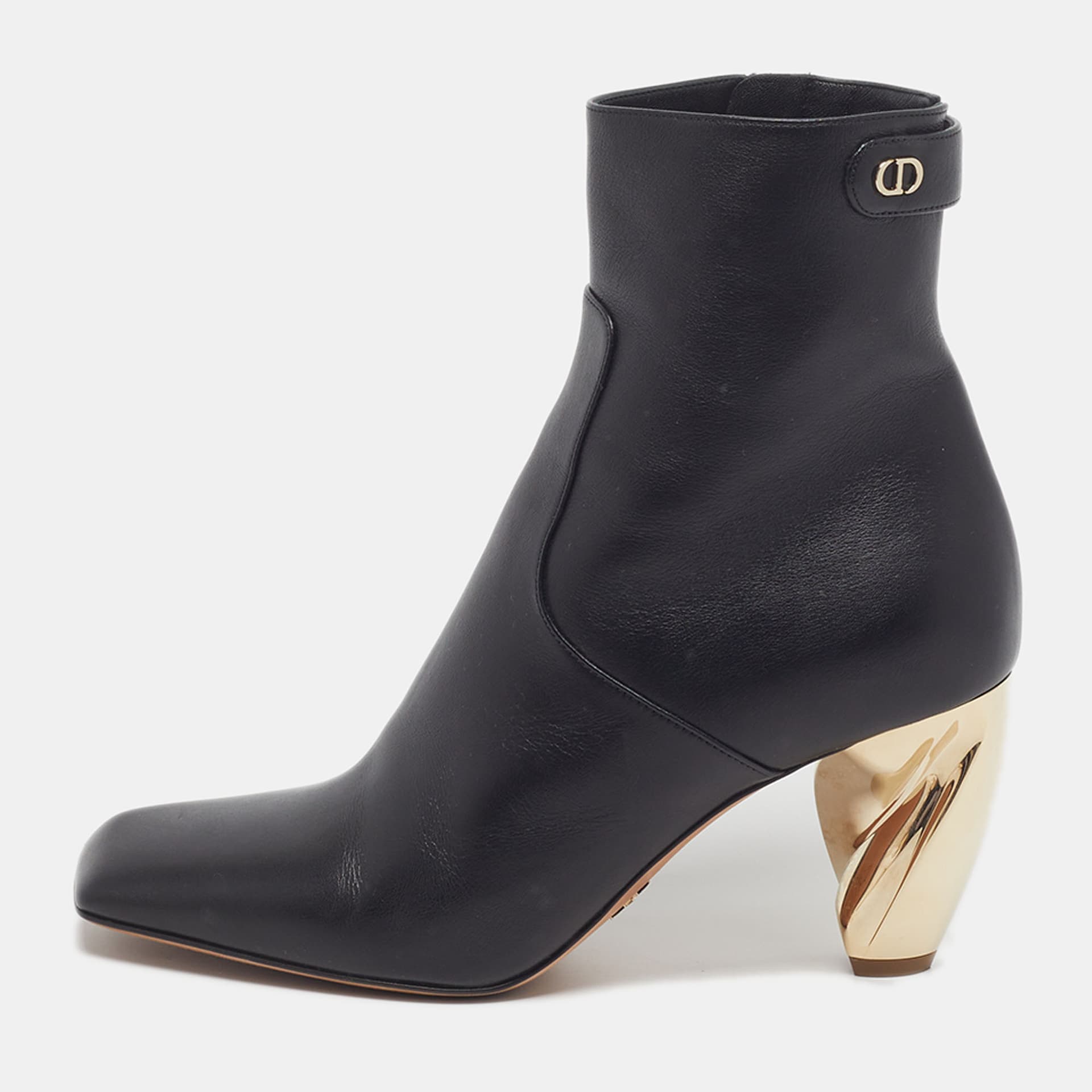 Dior Rhodes Size 38 Black Leather Ankle Length Boots