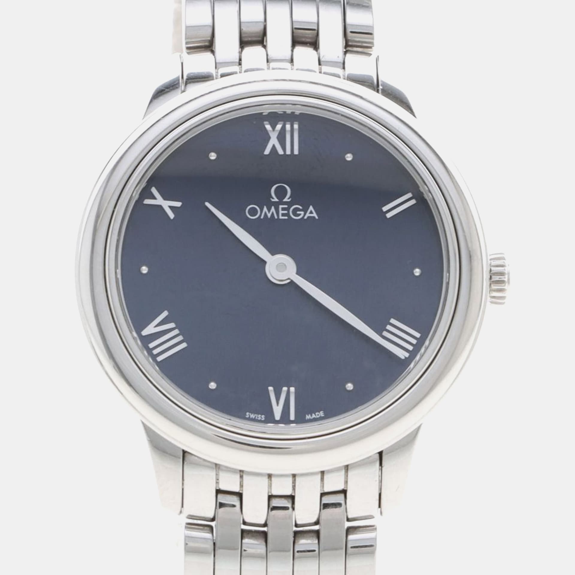 Omega De Ville Prestige 434.10.28 Stainless Steel Quartz Women Wristwatch 27.5mm