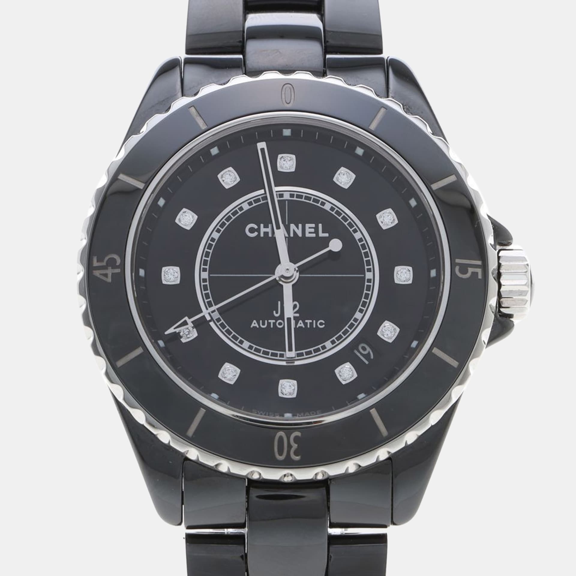 Chanel J12 H5702 Black Stainless Steel, Diamond, Ceramic Automatic Women Wristwatch 39mm