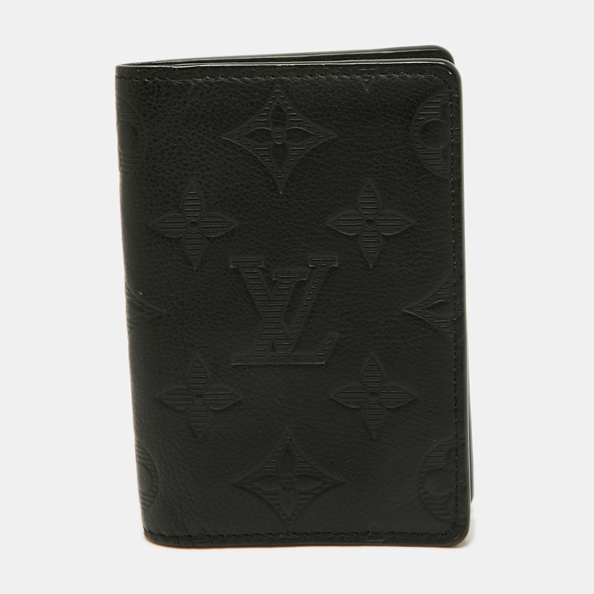 Louis Vuitton Black Monogram Shadow Leather Pocket Organizer