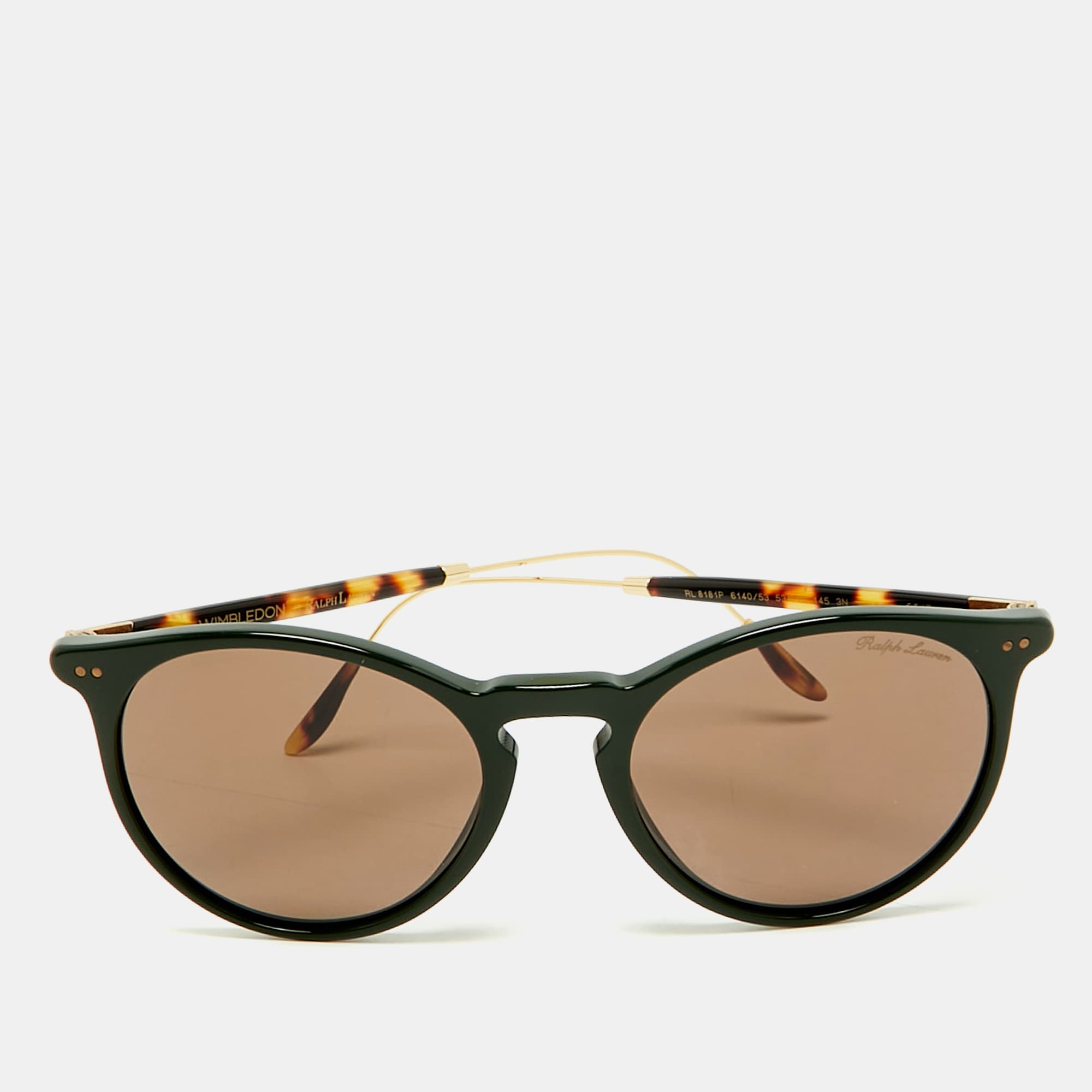 Ralph Lauren x Wimbledon Green/Brown RL 8181P Round Sunglasses