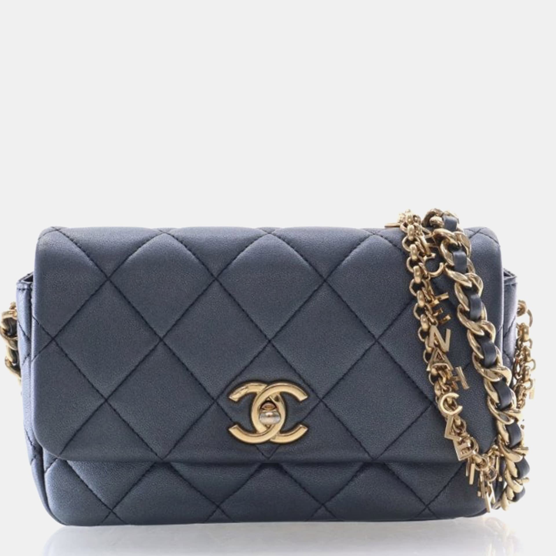 Chanel Small Lambskin Charms Chain Flap Bag