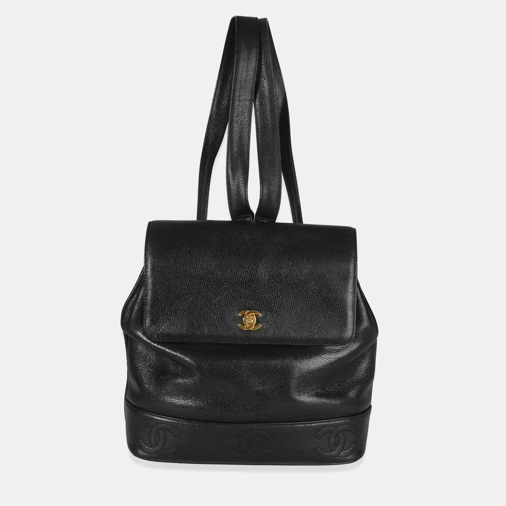 Chanel Vintage 24k  Triple CC Flap Backpack