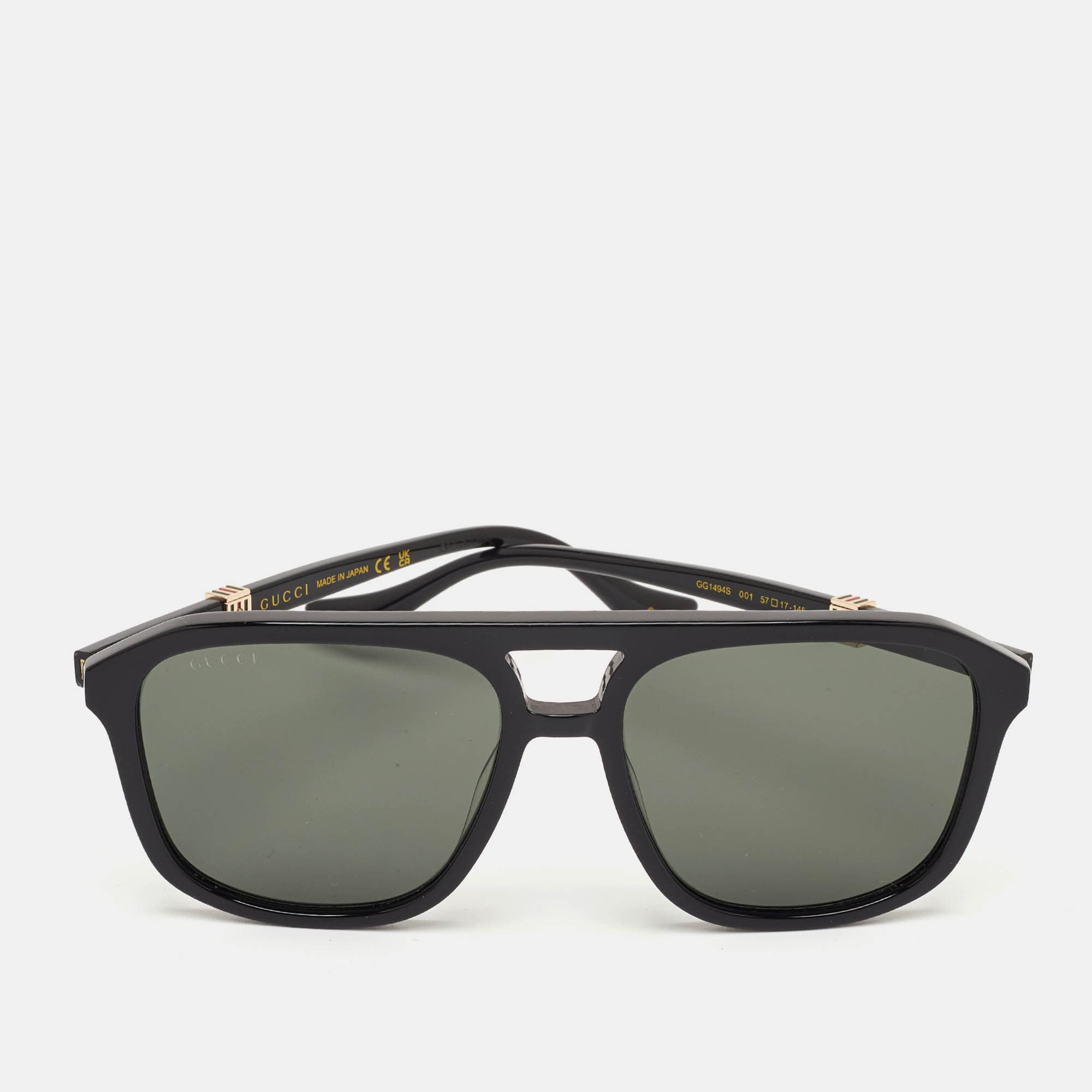 Gucci Black GG1494S Web Aviator Sunglasses