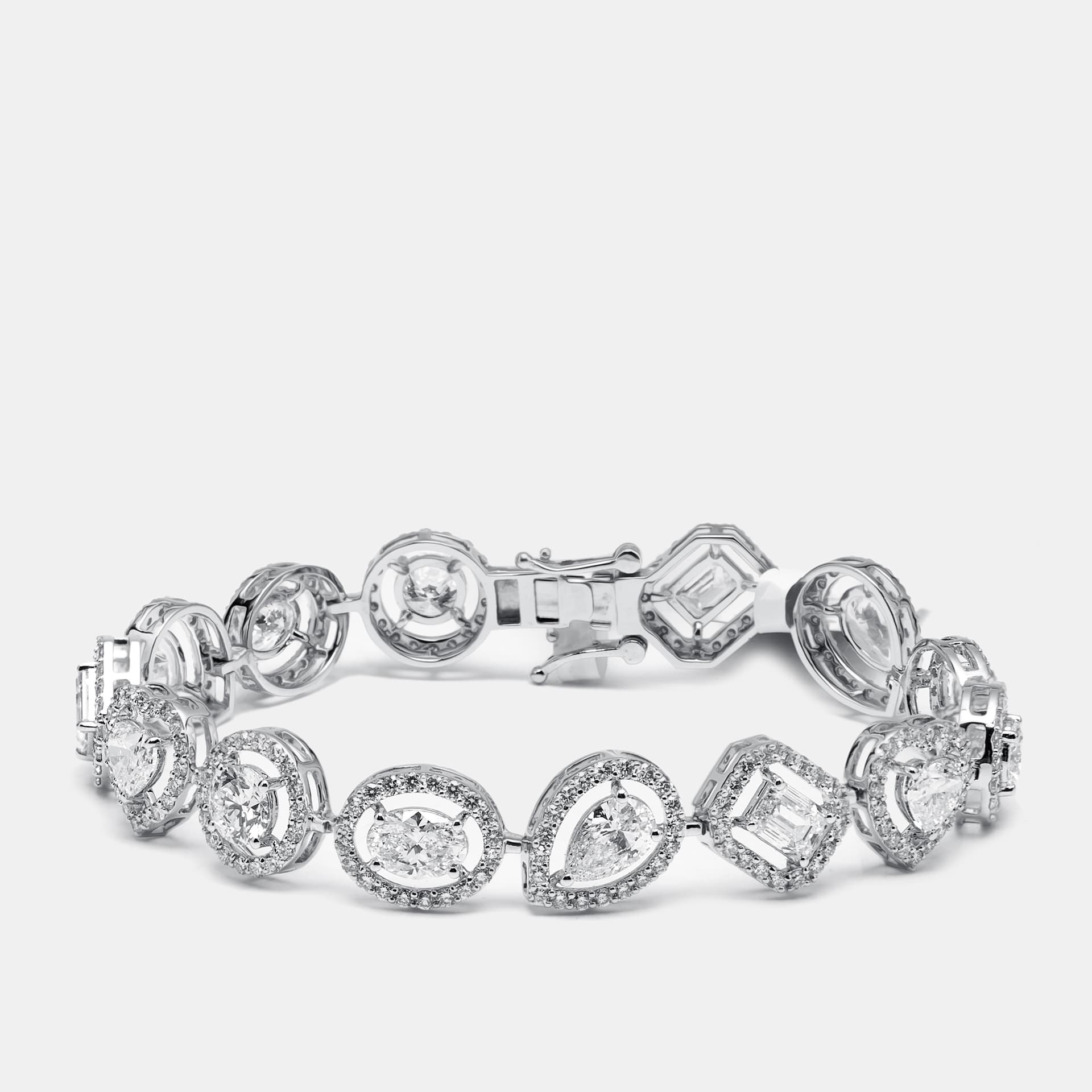 9.5 cts Lab Grown Diamond 18k White Gold Bracelet