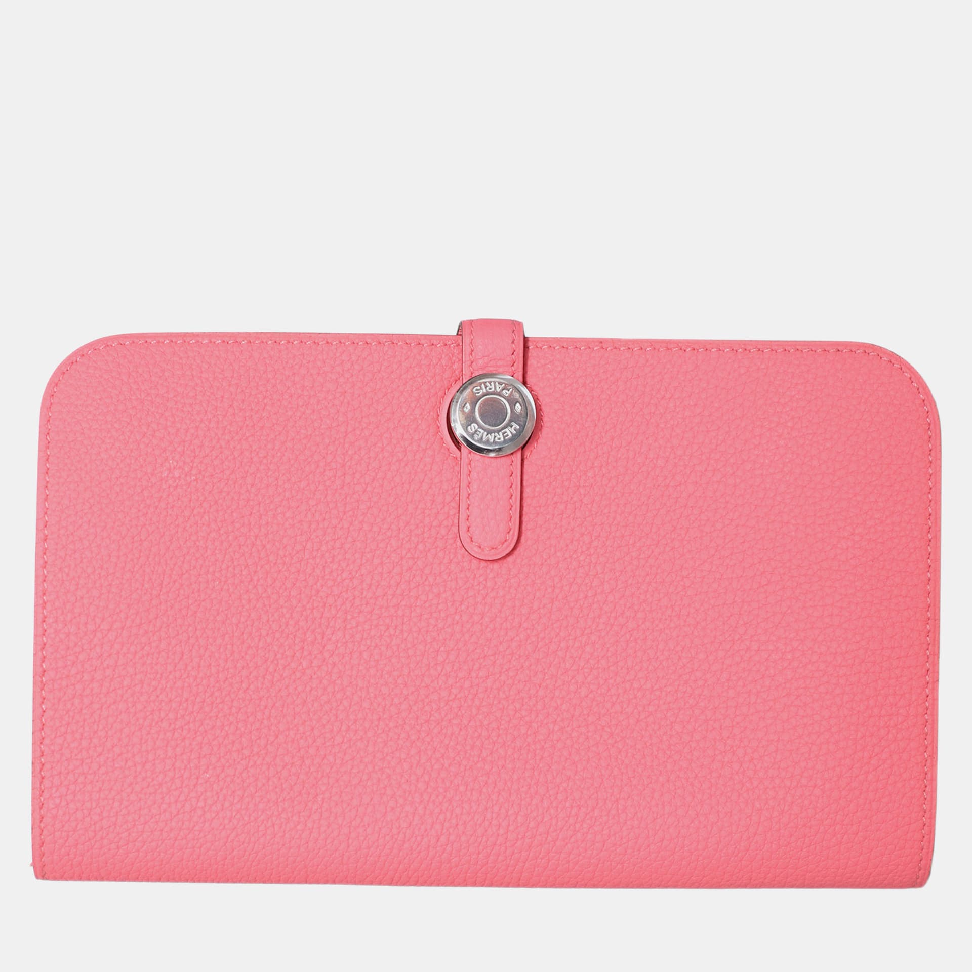 Hermes Dogon Duo Rose Lipstick Togo Calfskin Leather Wallet Bag