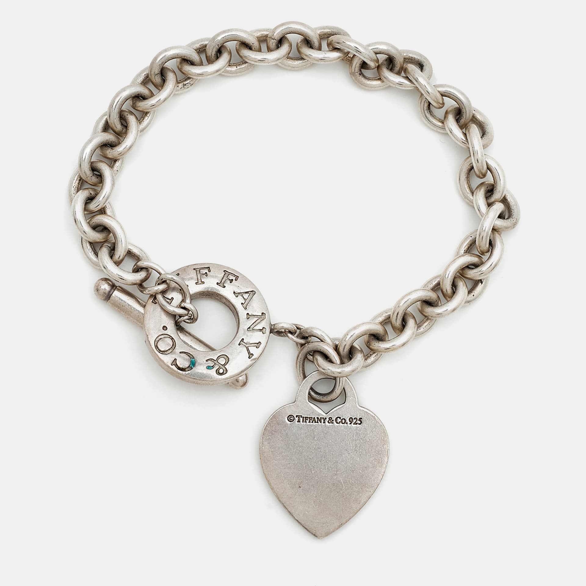 Tiffany & Co. Heart Tag Sterling Silver Toggle Bracelet