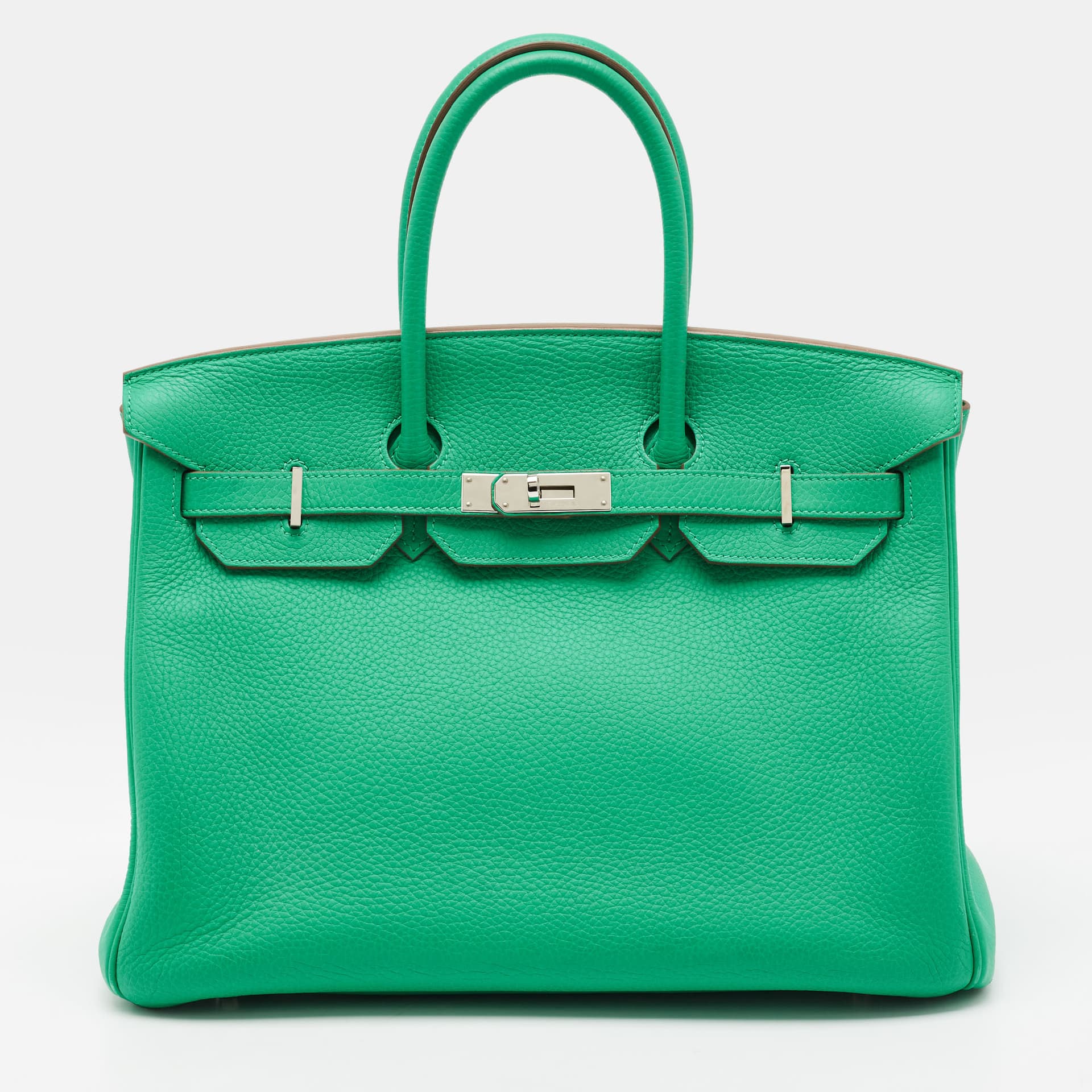 Hermes Birkin 35 Palladium Finish Vert Menthe Togo Leather Tote
