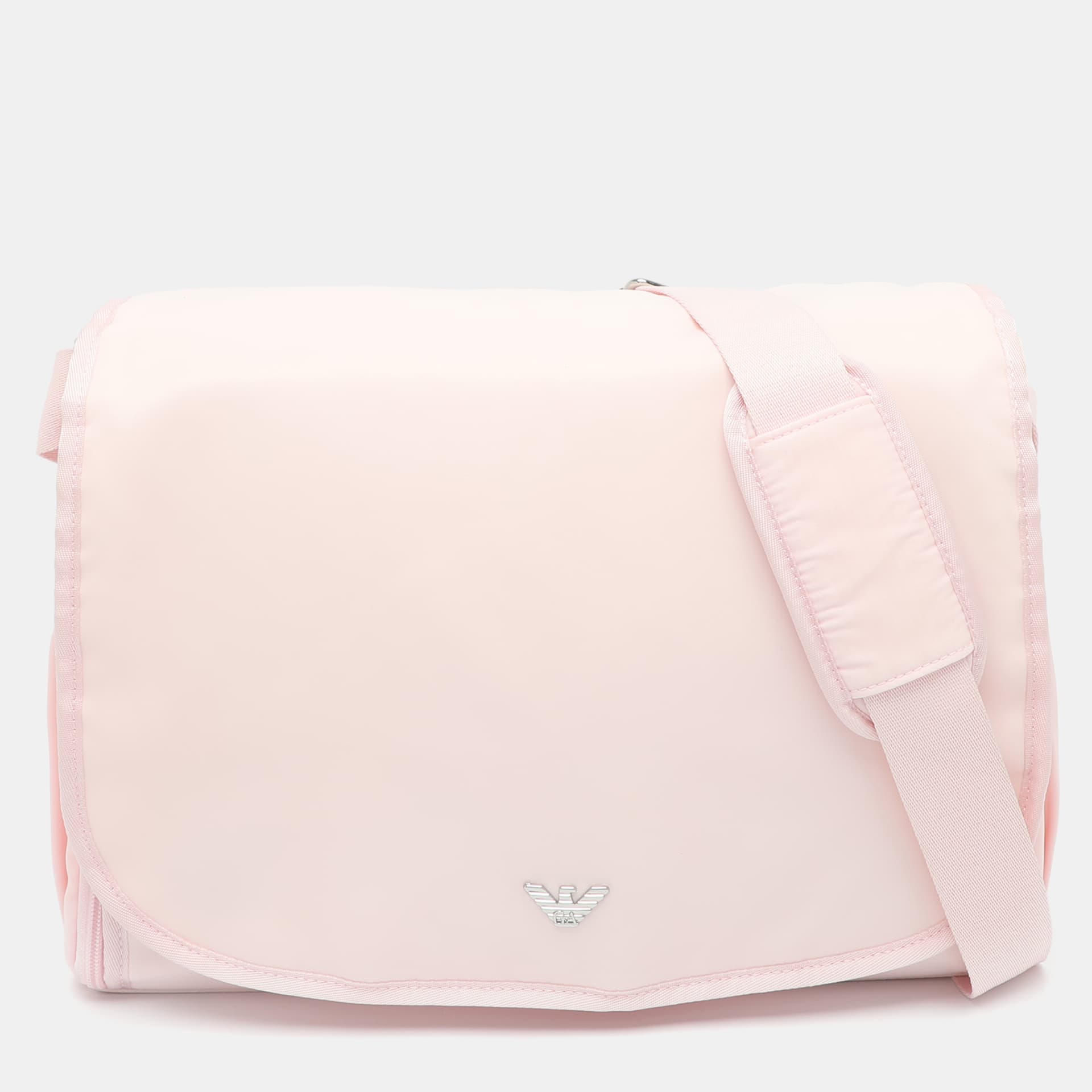 Emporio Armani Light Pink Nylon Diaper Bag