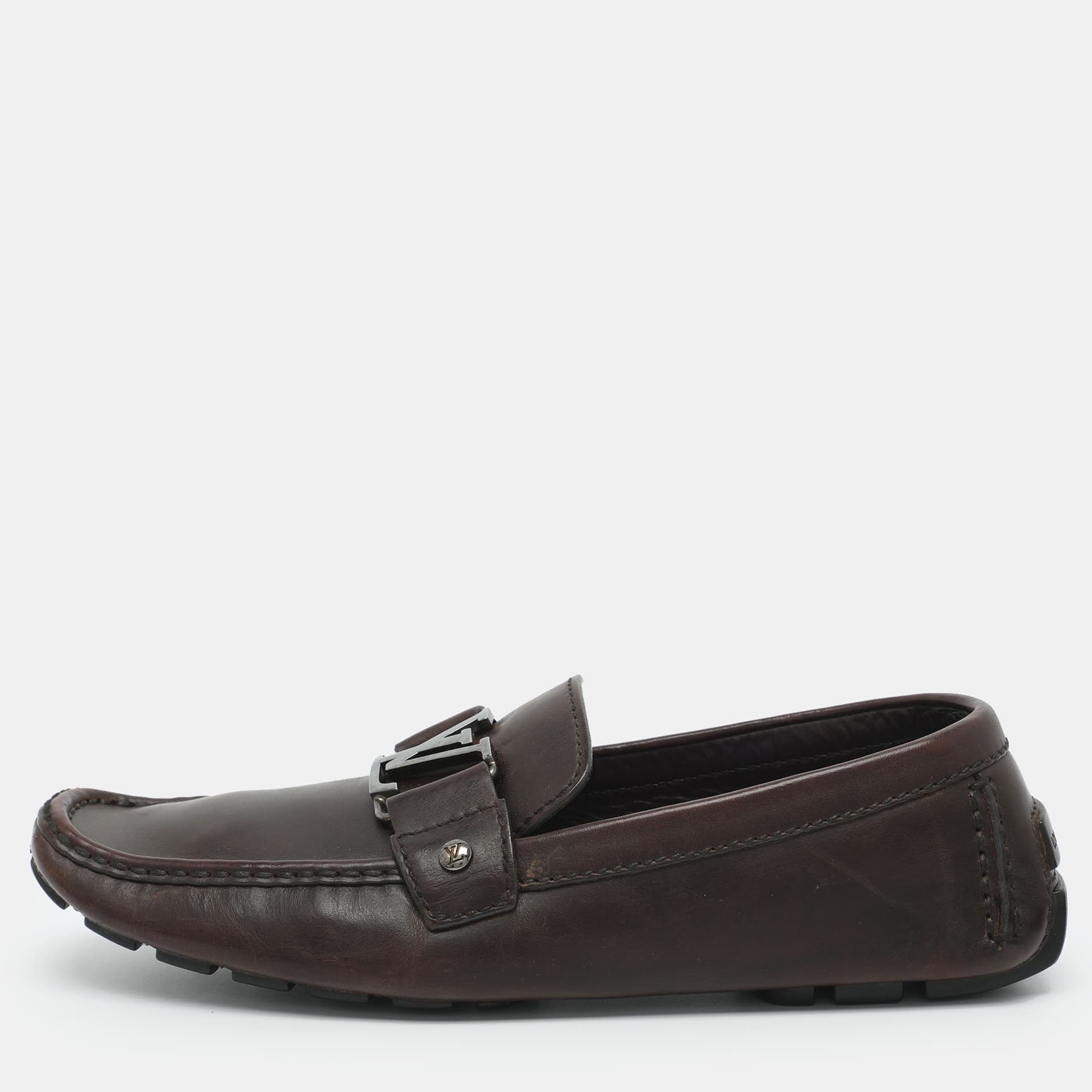 Louis Vuitton Monte Carlo Size 41.5 Brown Leather Loafers