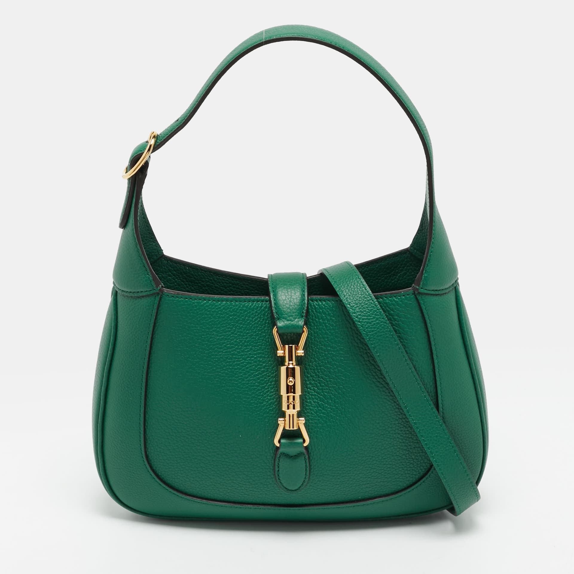 Gucci Jackie 1961 Green Leather Hobo