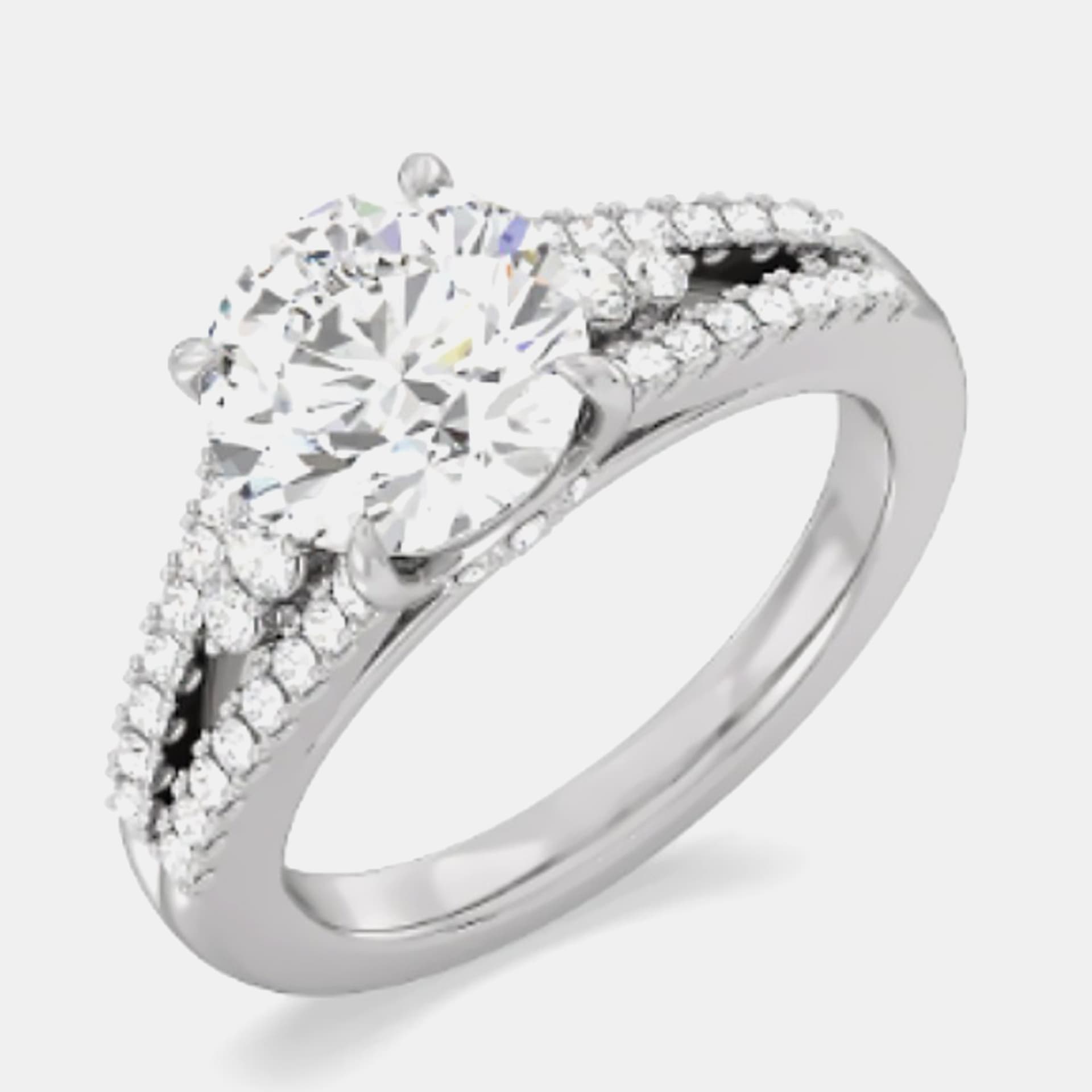 2.20 cts Round Lab Grown Diamond 14k White Gold Wedding Ring EU 50.5
