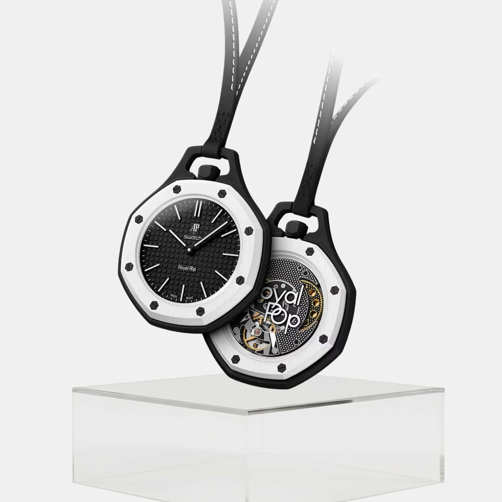 Swatch x Audemars Piguet Royal Pop Ocho Negro Black Ceramic Bioceramic Mechanical Wristwatch 40mm