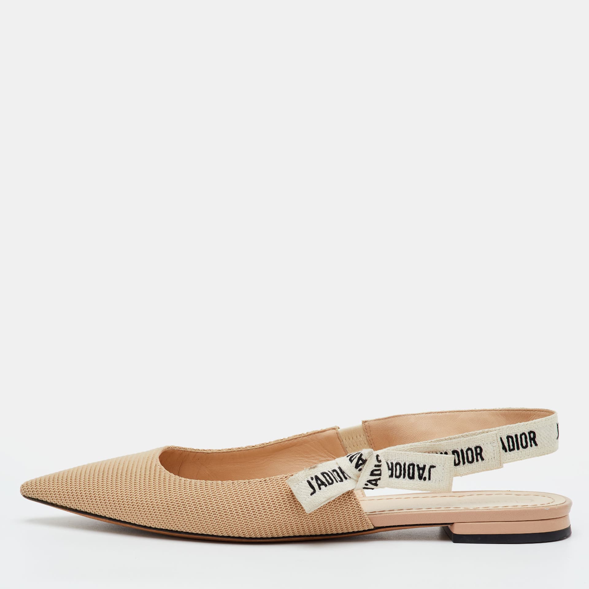 Dior J'adior Size 41 Beige Fabric Flat Sandals