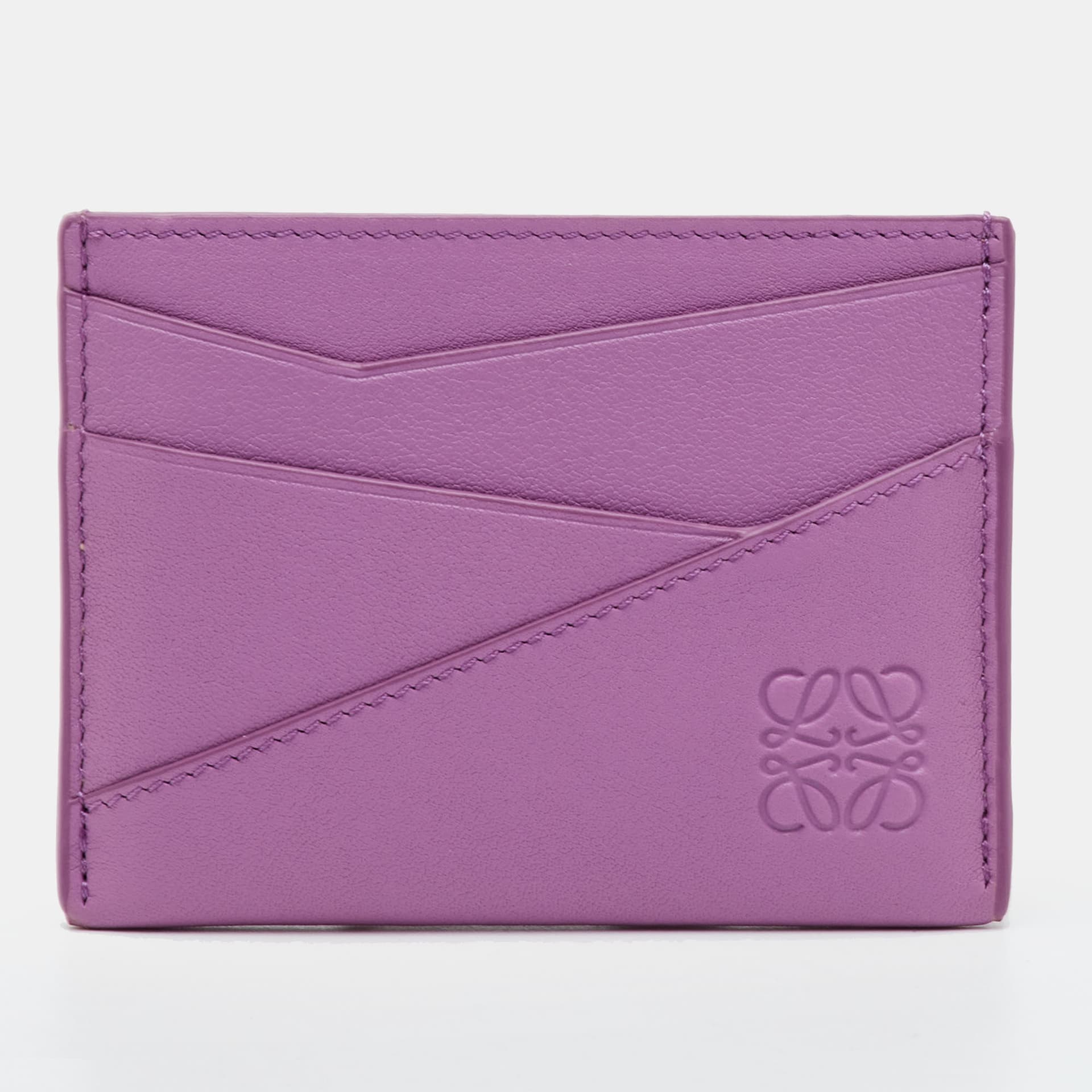Loewe Puzzle Light Purple Leather Card Holder