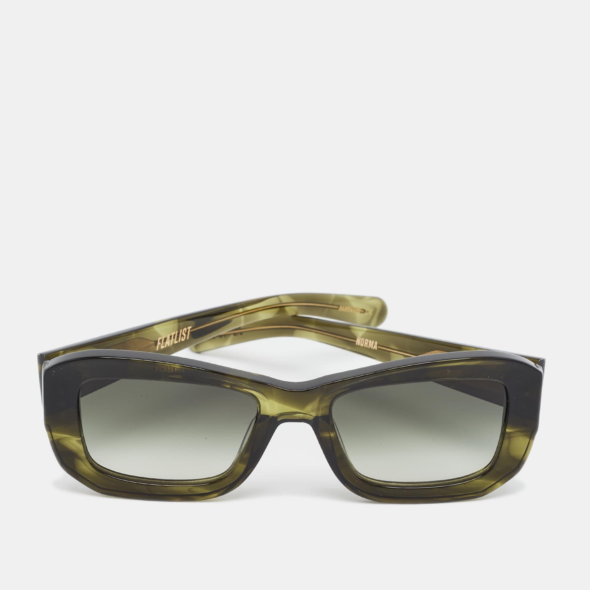 Flatlist Green Gradient 012 FL 2C7 Norma Rectangle Sunglasses