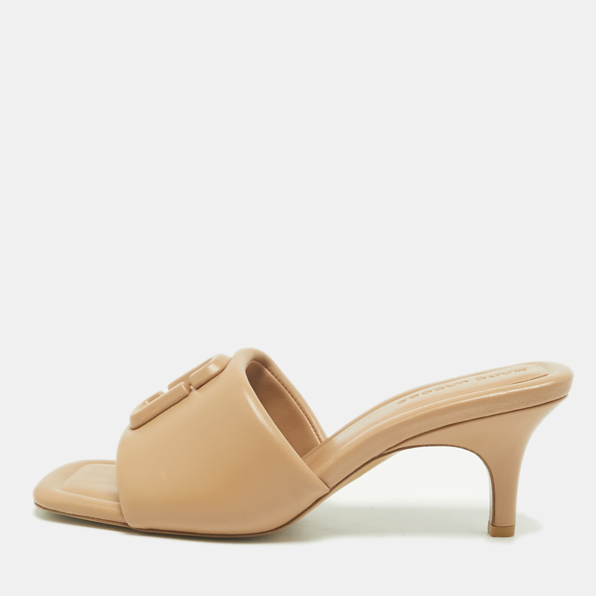 Marc Jacobs J MARC Size 40 Beige Leather Slide Sandals