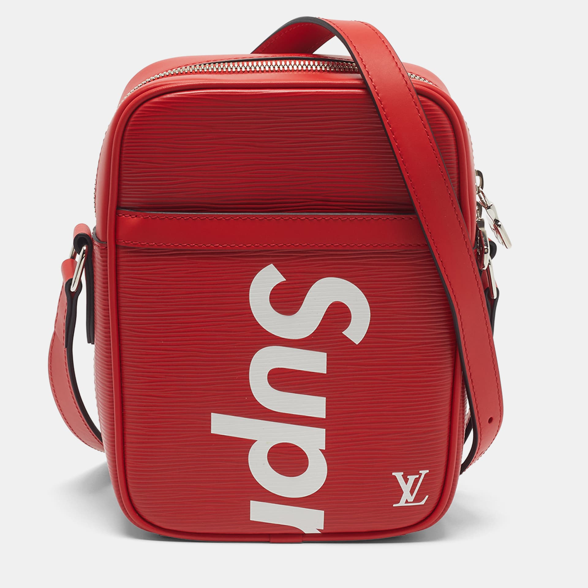 Louis Vuitton x Supreme Danube PM Red Epi Leather Bag