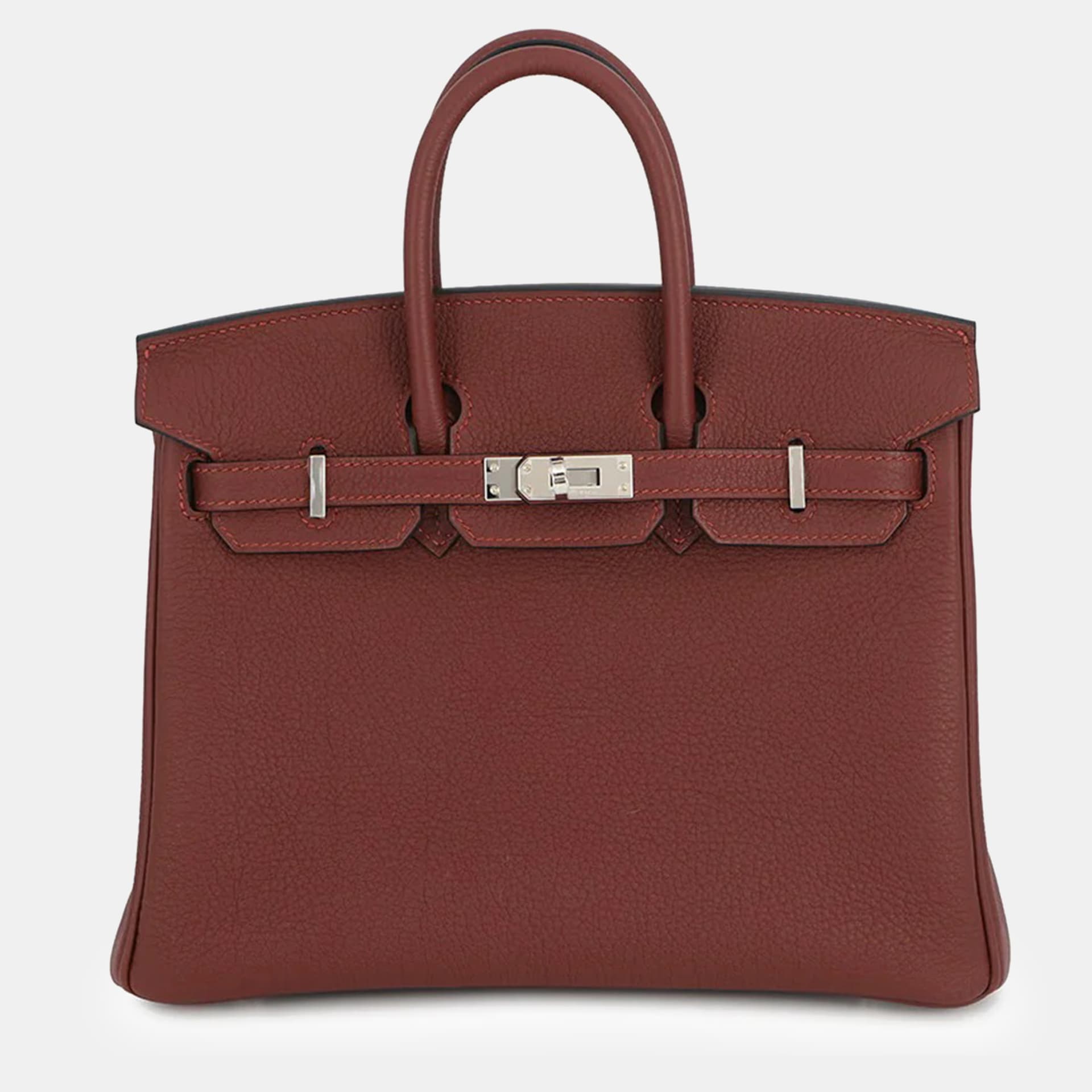 Hermes Birkin Rouge H Togo Leather Size 25 Tote Bag