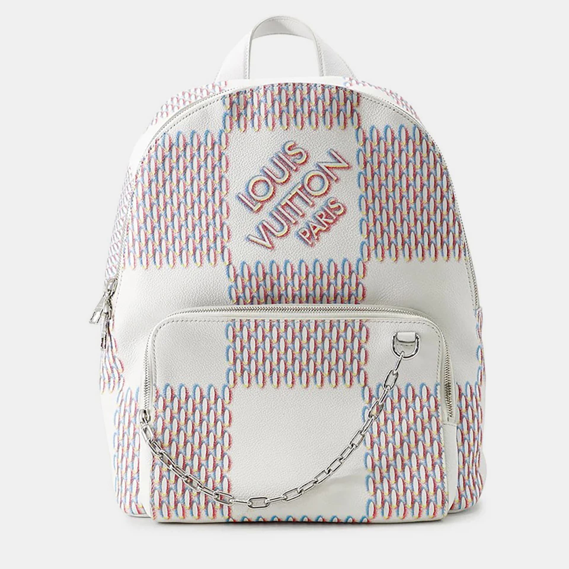 Louis Vuitton Racer Backpack White Damier Spray