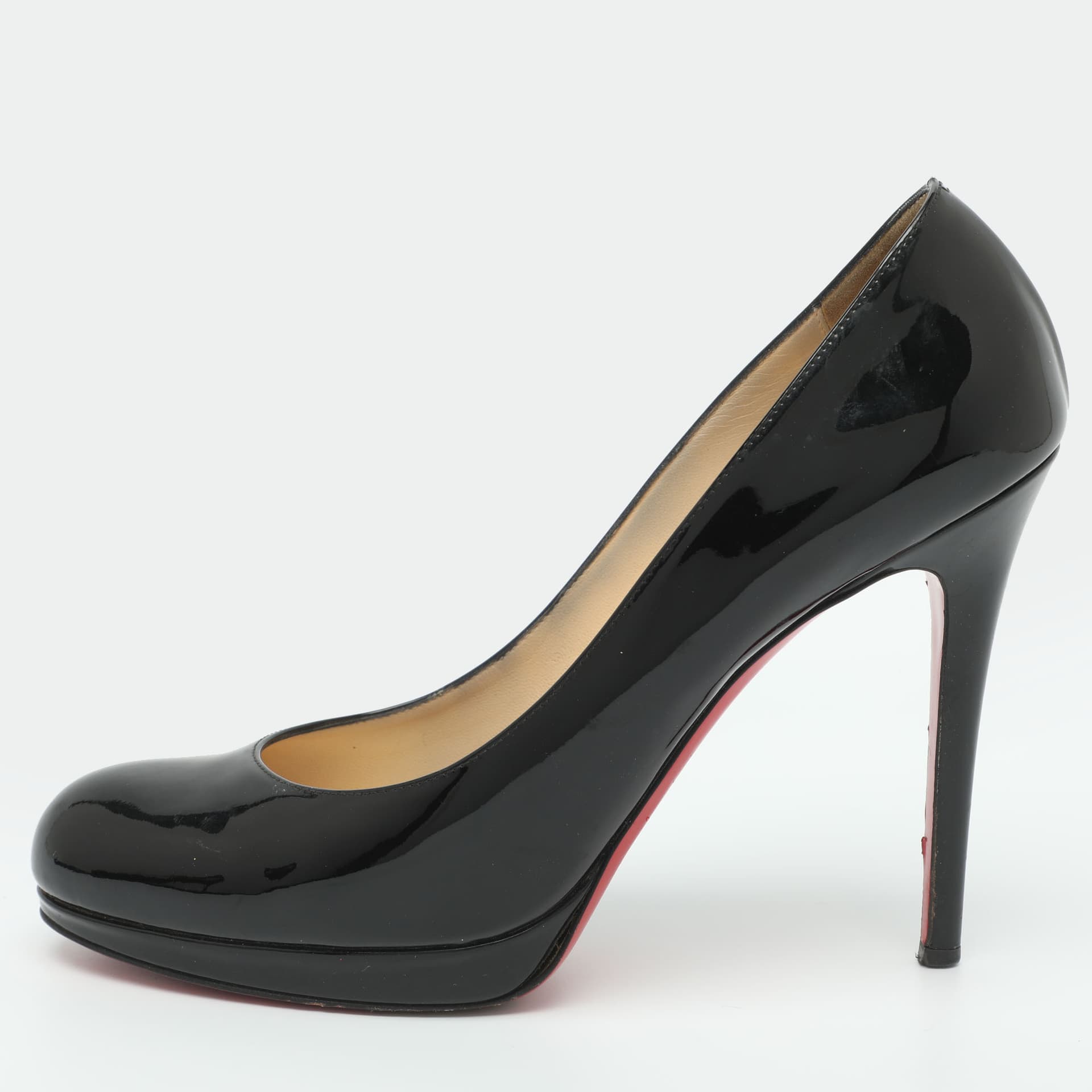 Christian Louboutin New Simple Size 39.5 Black Patent Leather Pumps