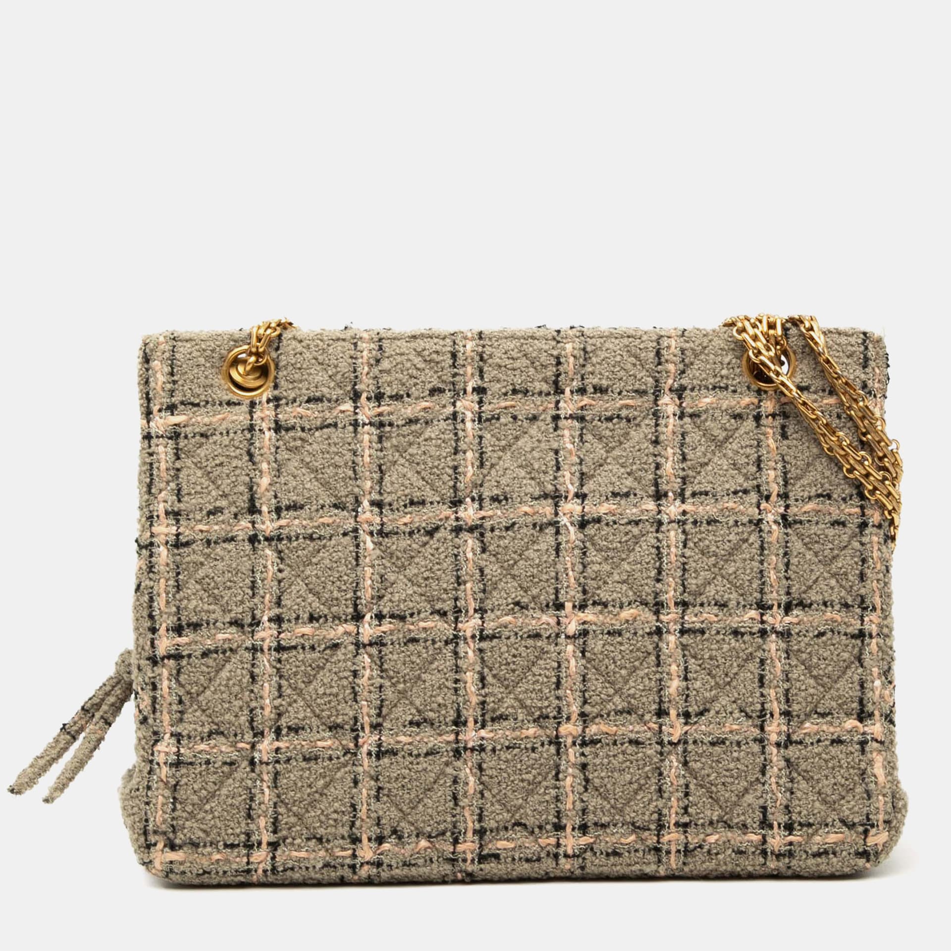Chanel Il Quadrato Box Medium Multicolor Tweed Lambskin Leather Crossbody Bag