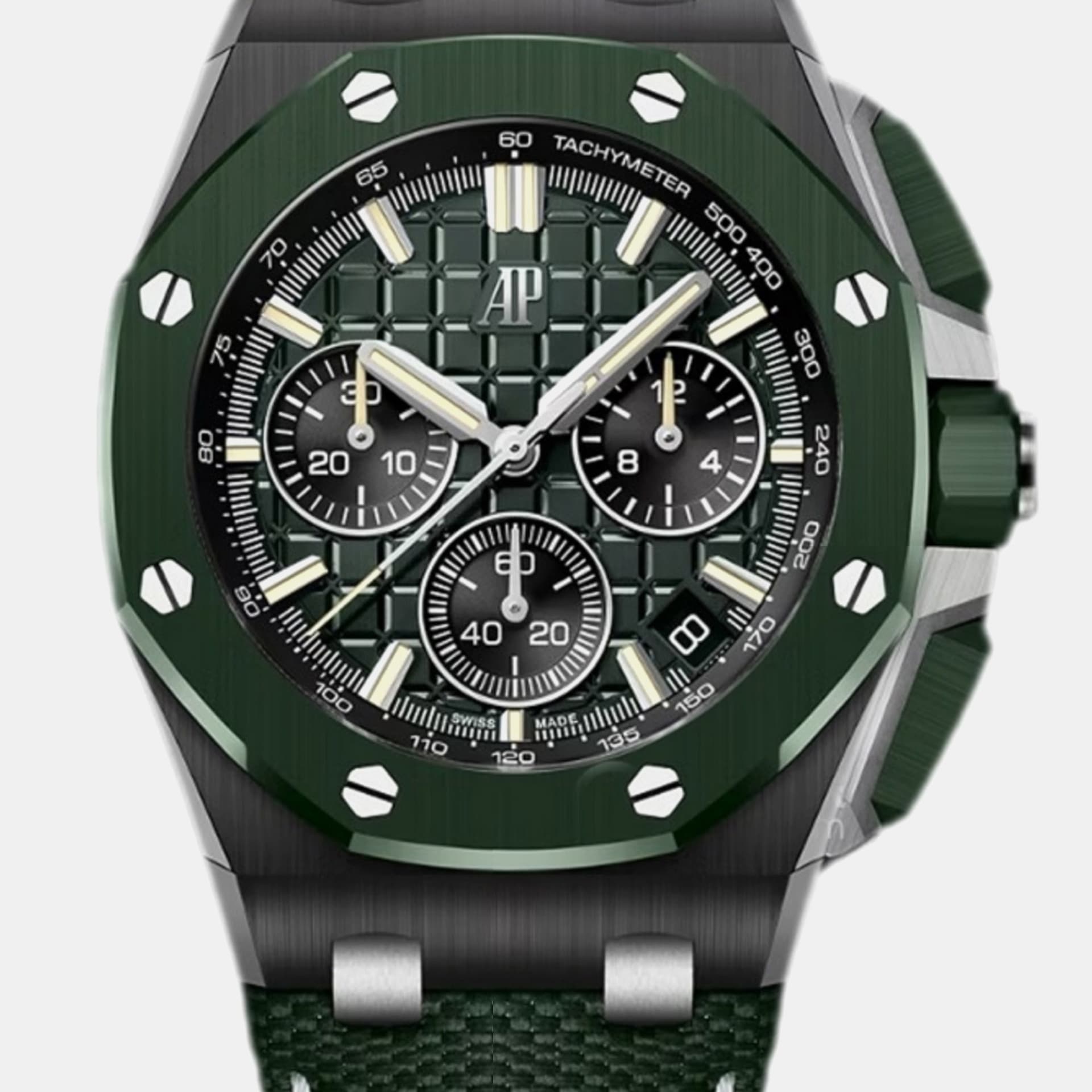 Audemars Piguet Royal Oak 26420CE.OO.A063VE.01 Green Ceramic Automatic Men's Wristwatch 43mm