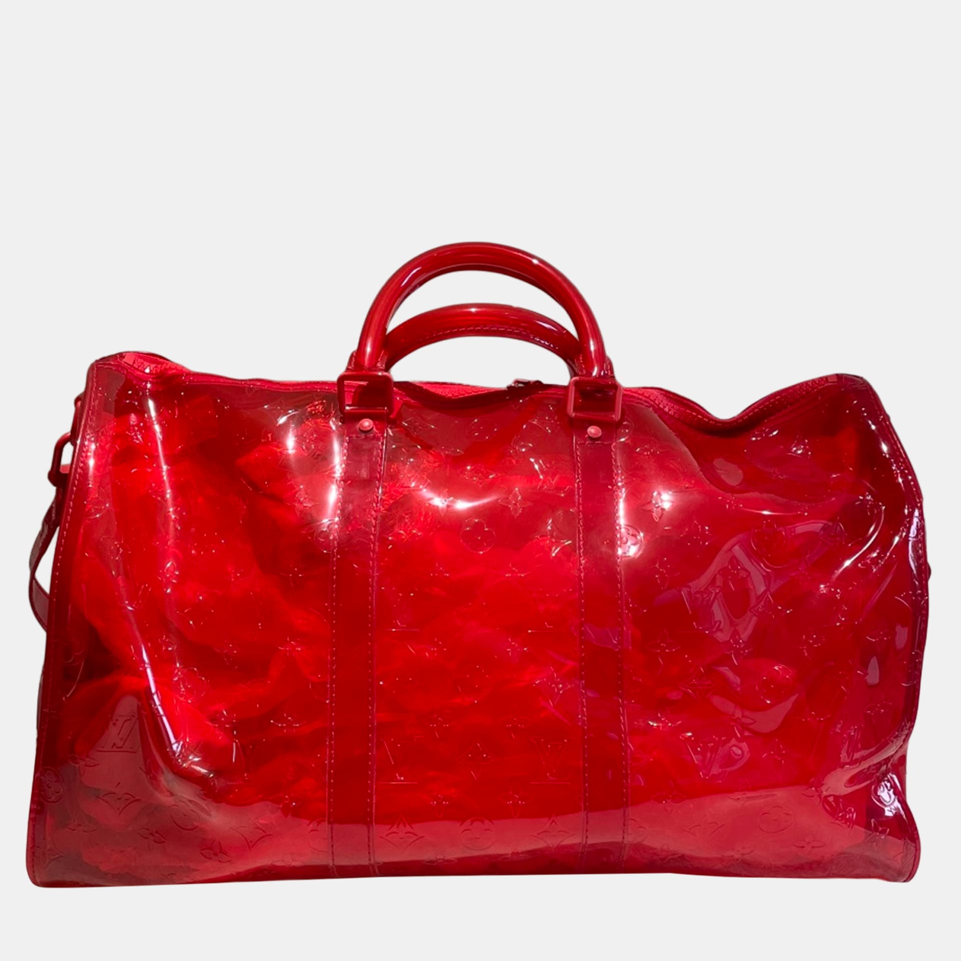 Louis Vuitton Keepall 50 Red Pvc