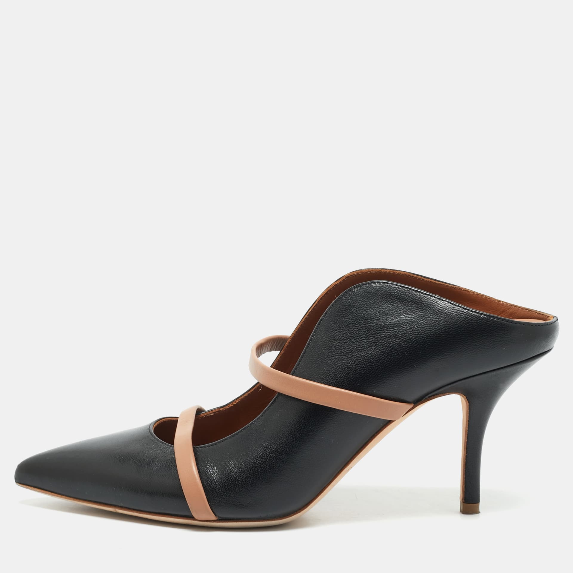 Malone Souliers Maureen Size 37 Black/Beige Leather Pumps