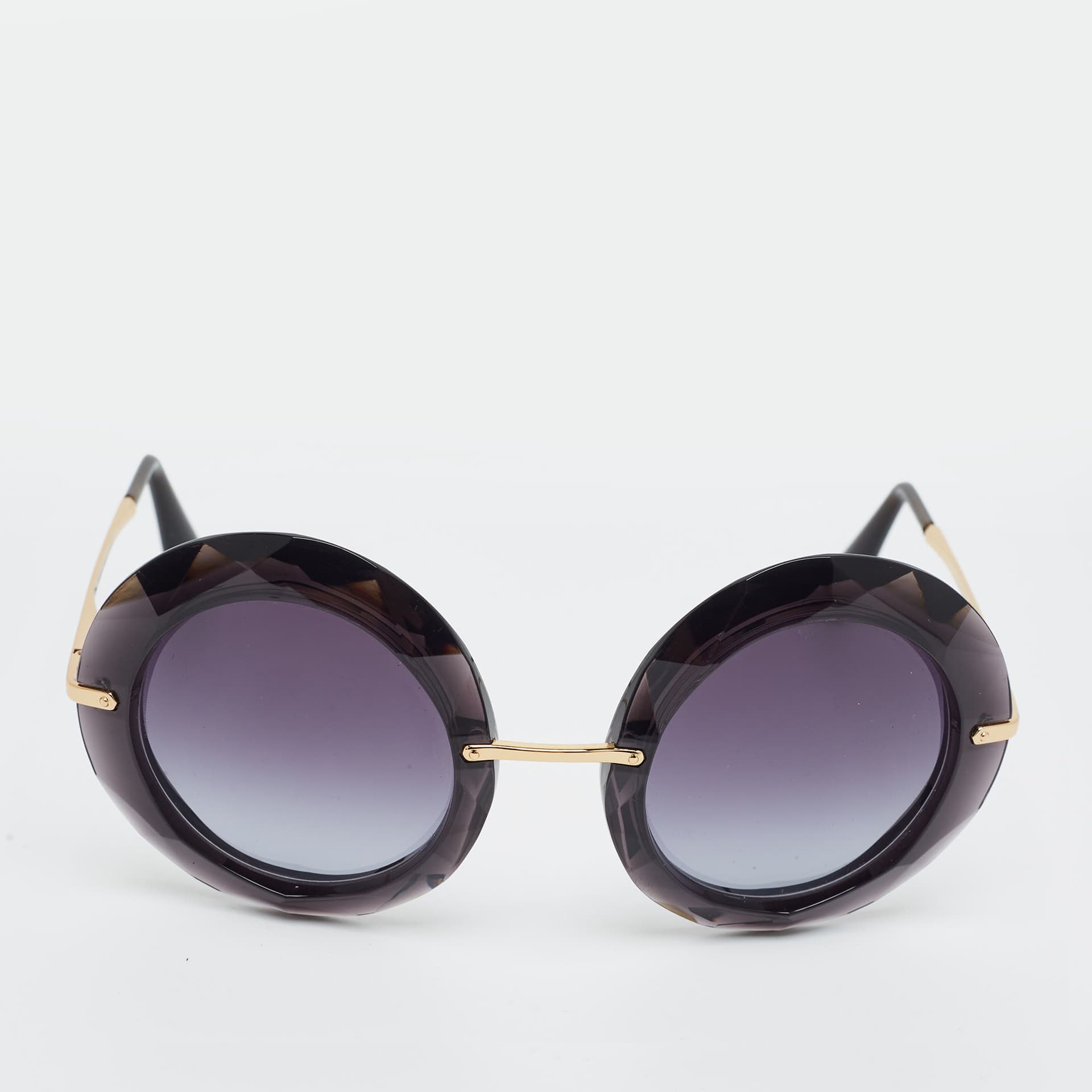 Dolce & Gabbana Grey Gradient DG 6105 Frame Round Sunglasses
